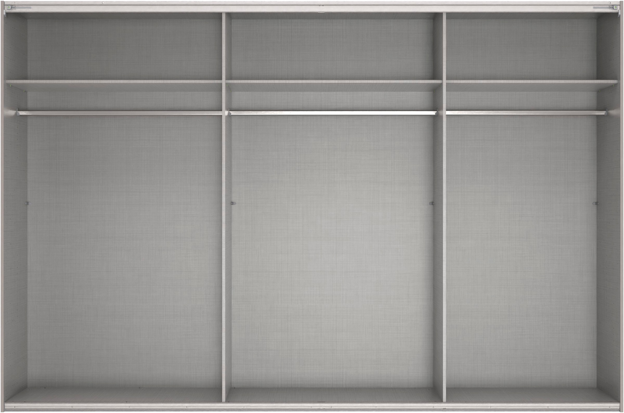 Wimex Schwebetürenschrank »Mugano, Made in Germany, Lieferung bis in Deine Etage und Stellort«, (wähle Deine Ausstattung: Basic oder Premium!), 3 Schwebetüren, grosse Grössen, mit oder ohne Spiegel, Metallgriffe
