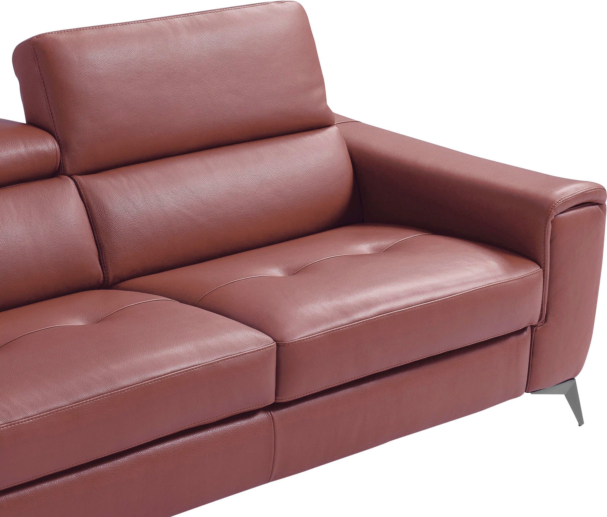 Egoitaliano Schlafsofa »Francine, Designsofa, Loungesofa mit Dauerschlaffunktion, Bettfunktion«, hochwertiger Metallbettrahmen & Matratze, Kopfteil manuell verstellbar