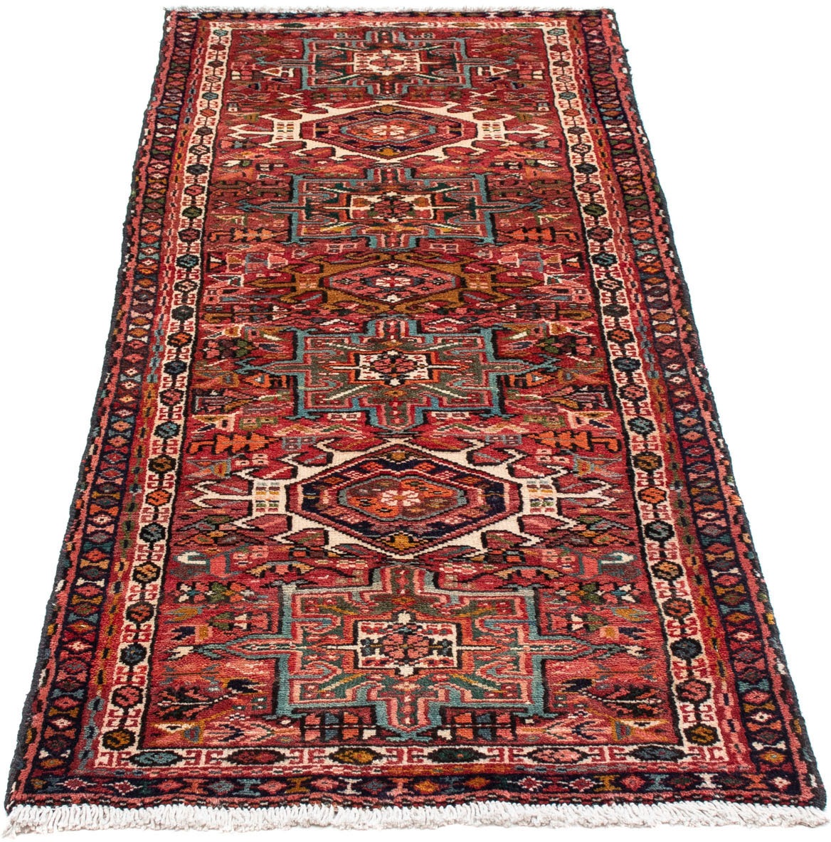 Image of morgenland Hochflor-Läufer »Qaraja Stark Gemustert Rosso chiaro 186 x 68 cm«, rechteckig, 1 mm Höhe, Handgeknüpft bei Ackermann Versand Schweiz