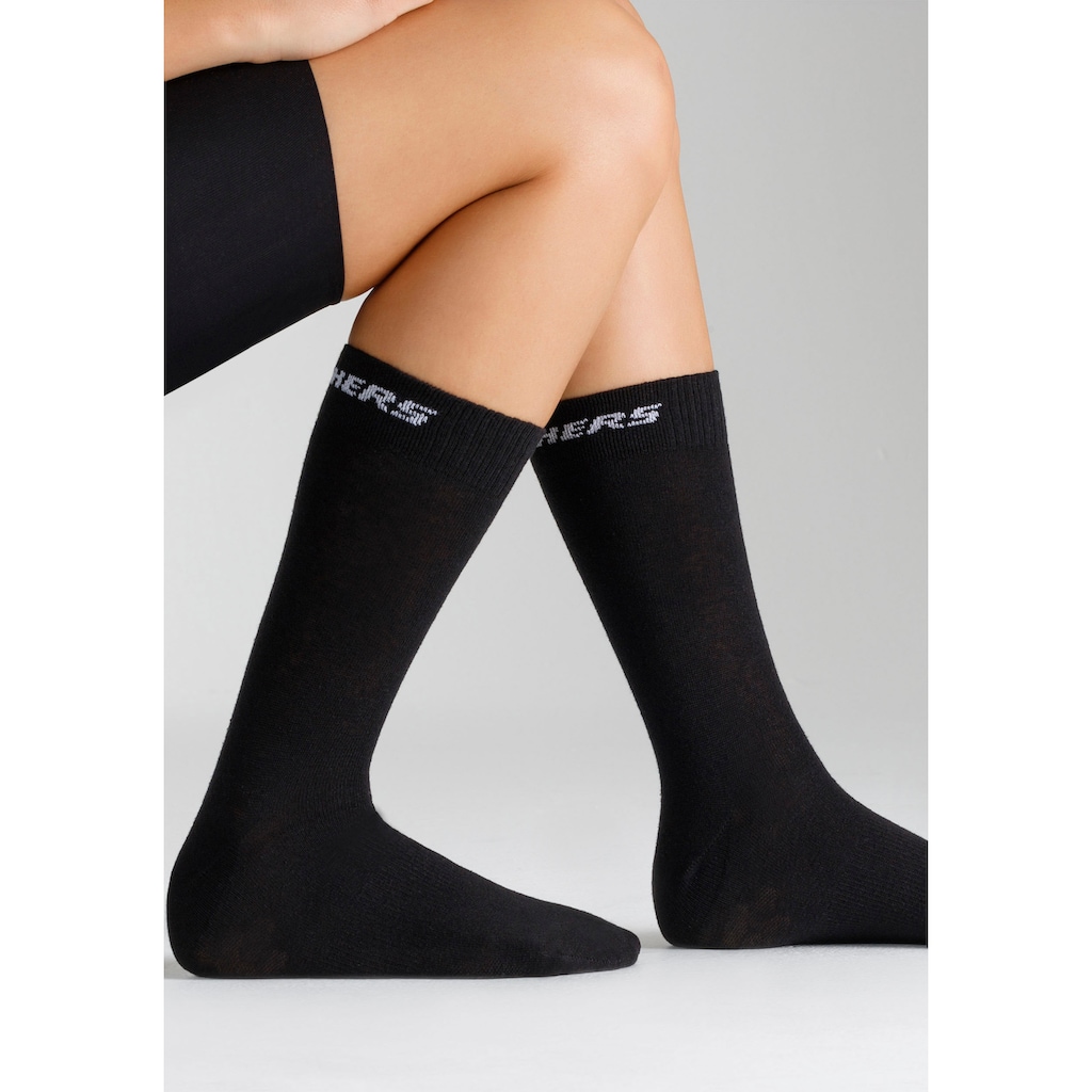 Skechers Socken, (Packung, 6 Paar), Robust und langlebig: verstärkter Fersen- und Zehenbereich