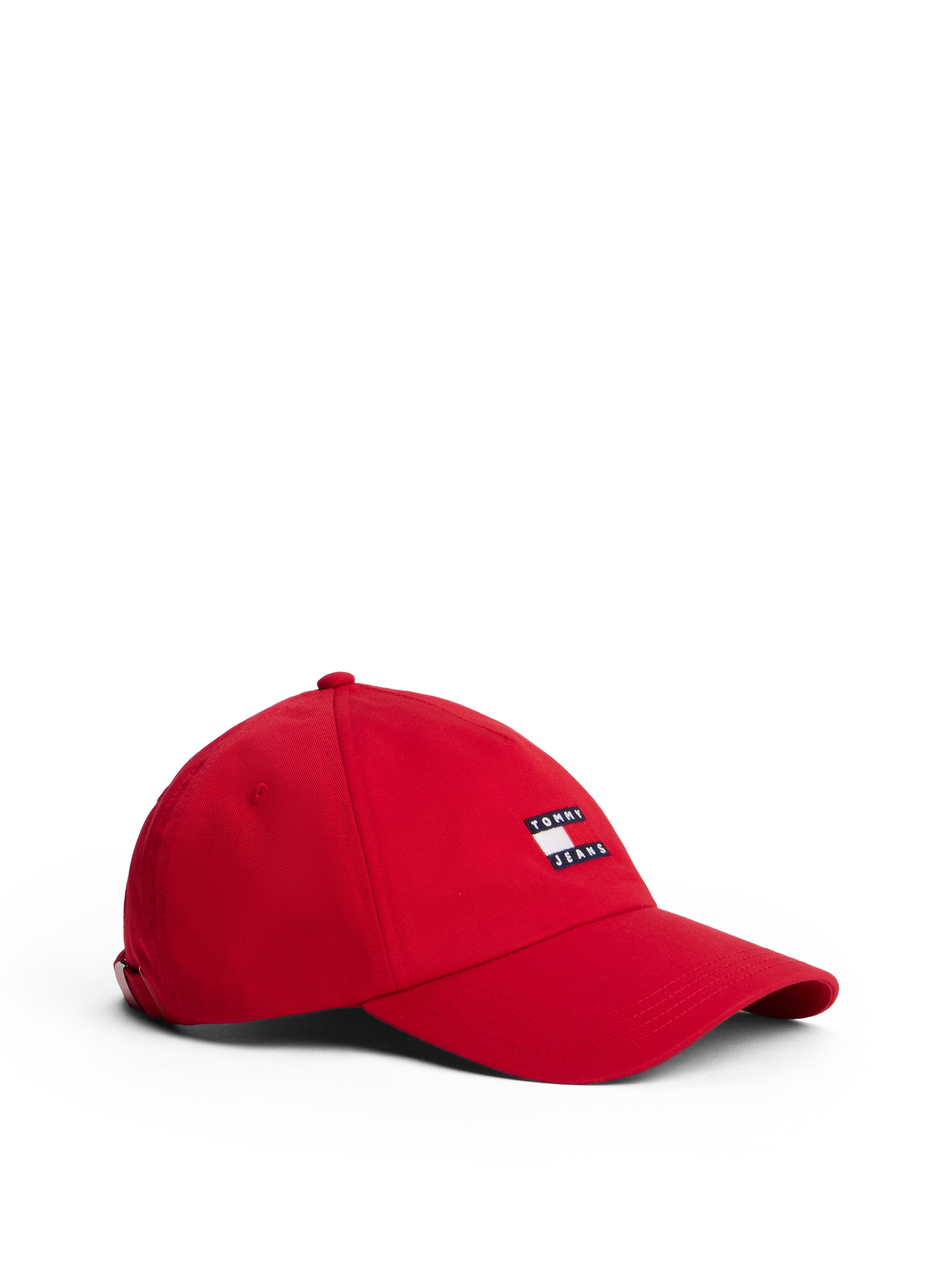 Tommy Jeans, Herren, »TJM HERITAGE CORE CAP« UNISEX Klemmverschluss, grosse Logostickerei, sapphire rot, Einheitsgröße, Cap von Tommy Jeans