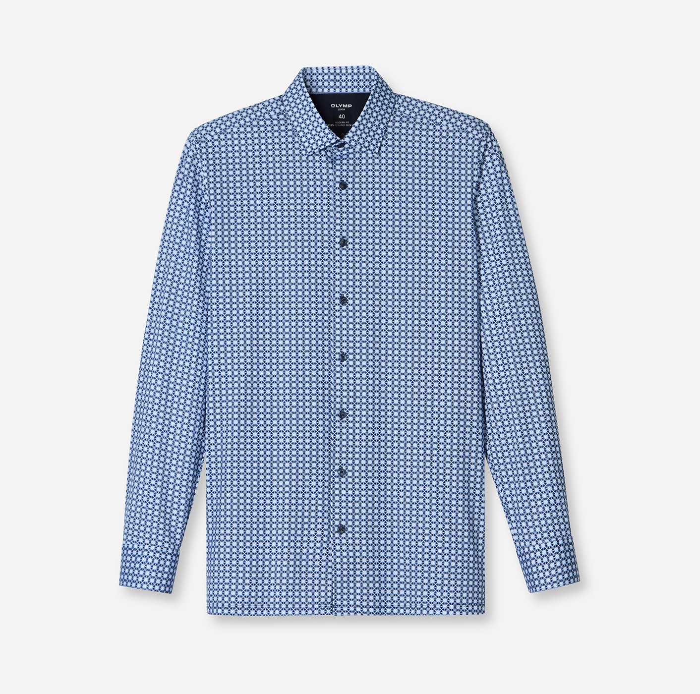 Image of OLYMP Langarmhemd "24/7 - Luxor modern fit" atmungsaktiv, modern fit, New-Kentkragen, Flex Jersey