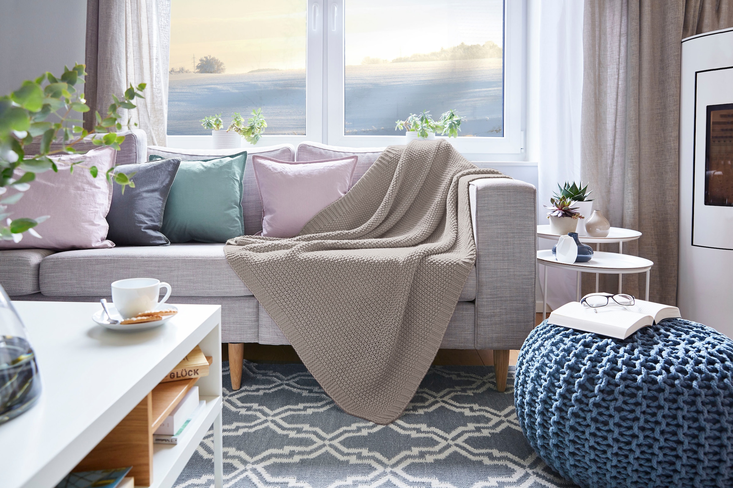 Primera Housses de coussin »Kissenbezüge  »Stone Washed«, Primera (2 Stück)« mit Stone-Washed Optik