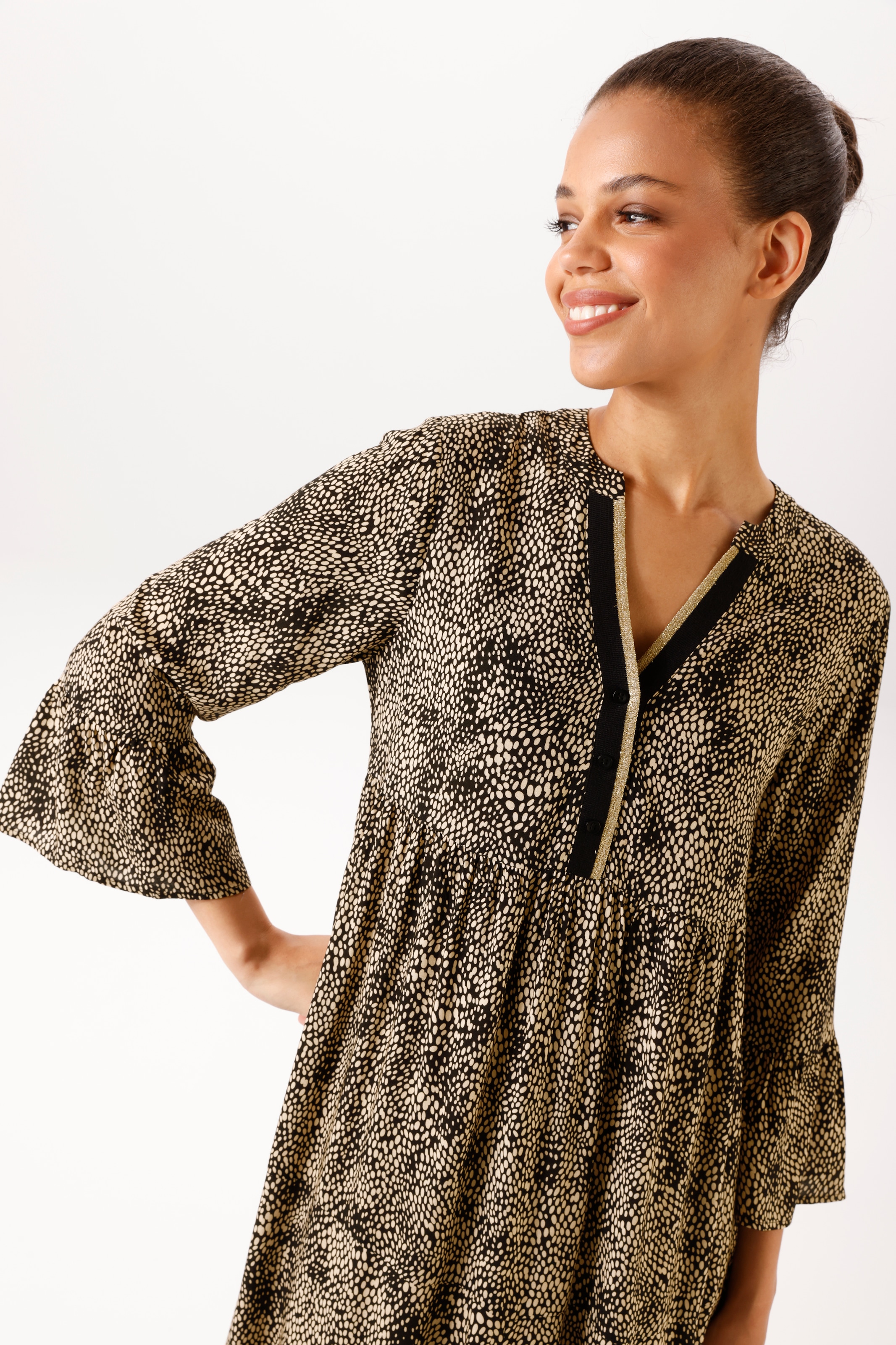 Aniston CASUAL Maxi robe avec imprimé graphique sur toute la surface - NOUVELLE COLLECTION,