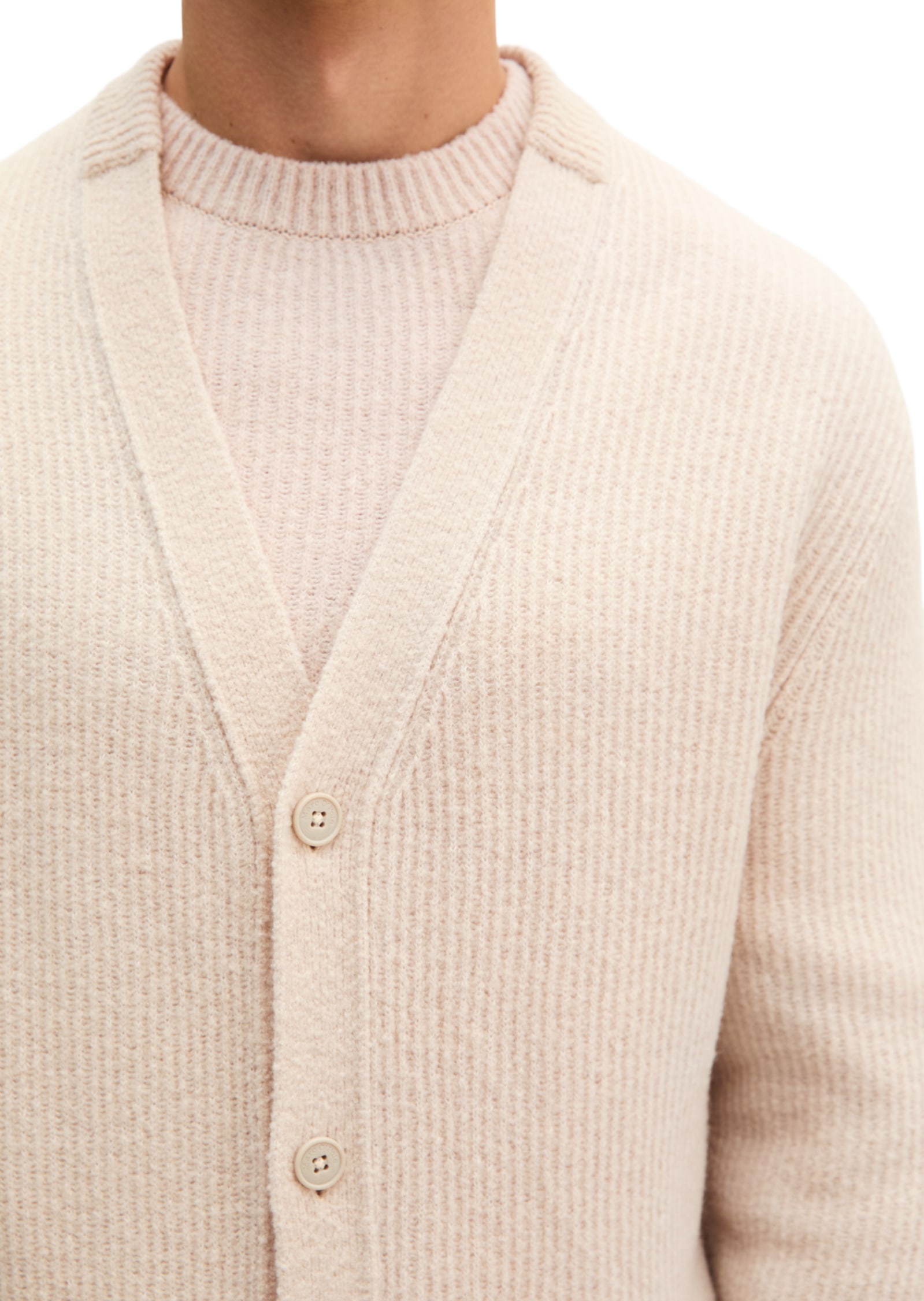 Marc O'Polo Veste en tricot coupe régulière en mélange de laine vierge douce