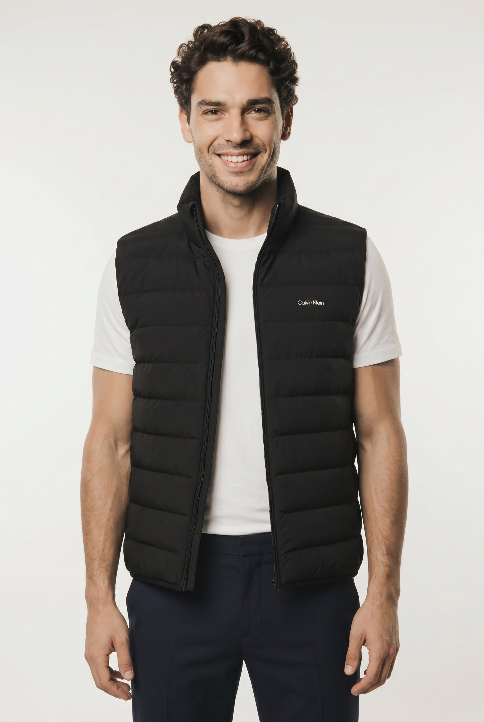 Image of Calvin Klein Jeans Steppweste Stehkragen, 2-Wege-Zipper, Regular Fit
