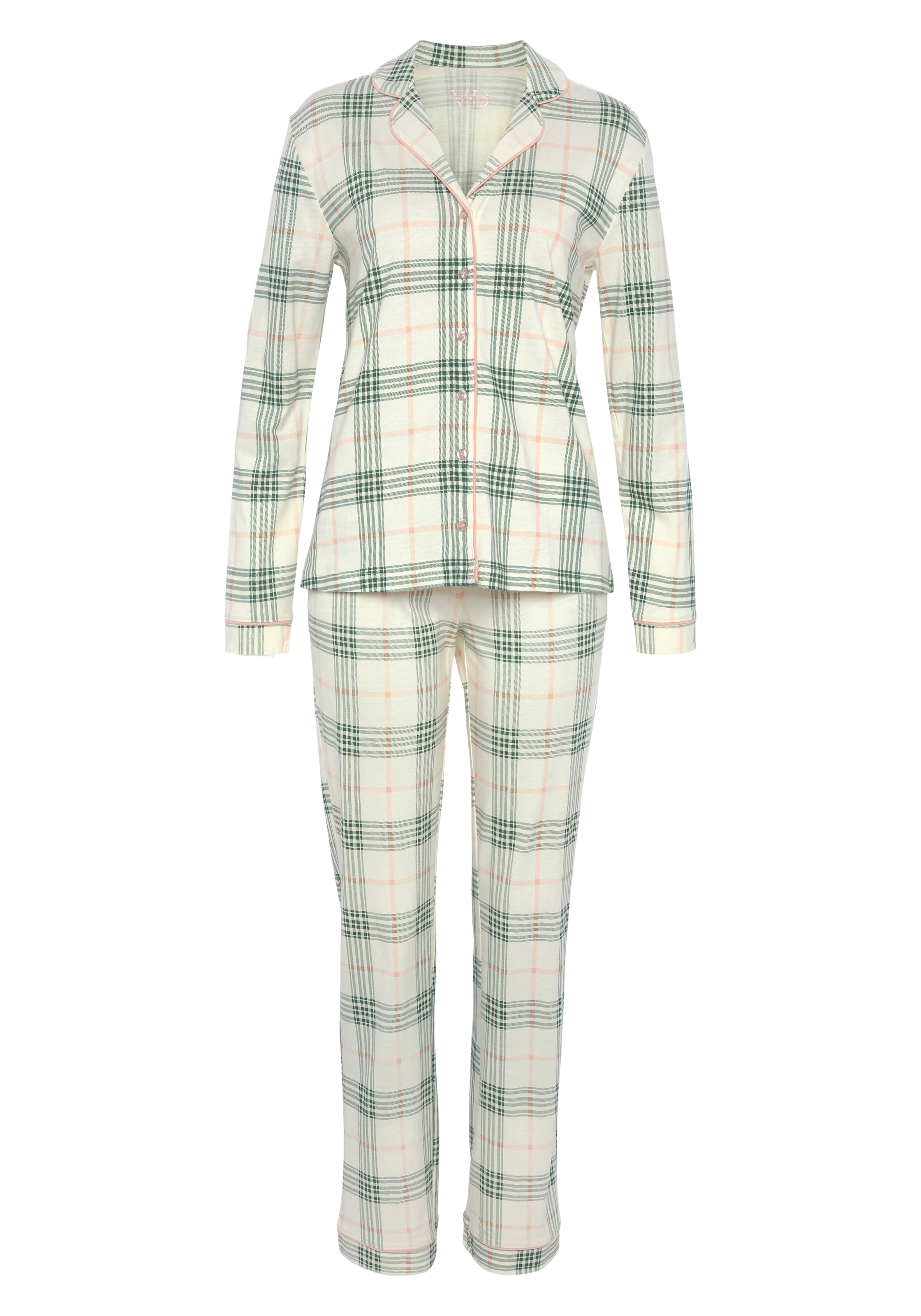 ♕ Vivance Dreams Pyjama, (2 tlg.), im klassischen Schnitt versandkostenfrei  bestellen