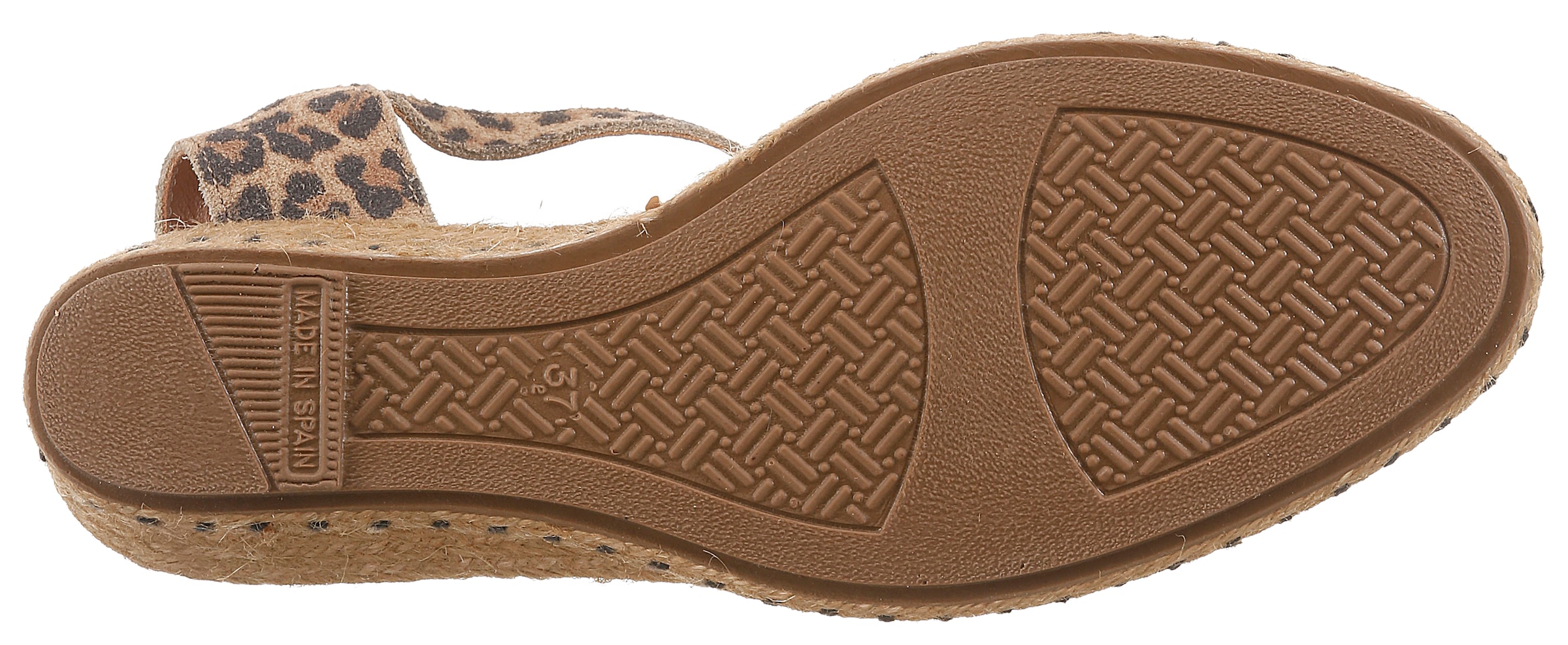 VERBENAS Pompes à sling »MALENA LEO«  sandale compensée, chaussure d'été, chaussure de vacances look léopard