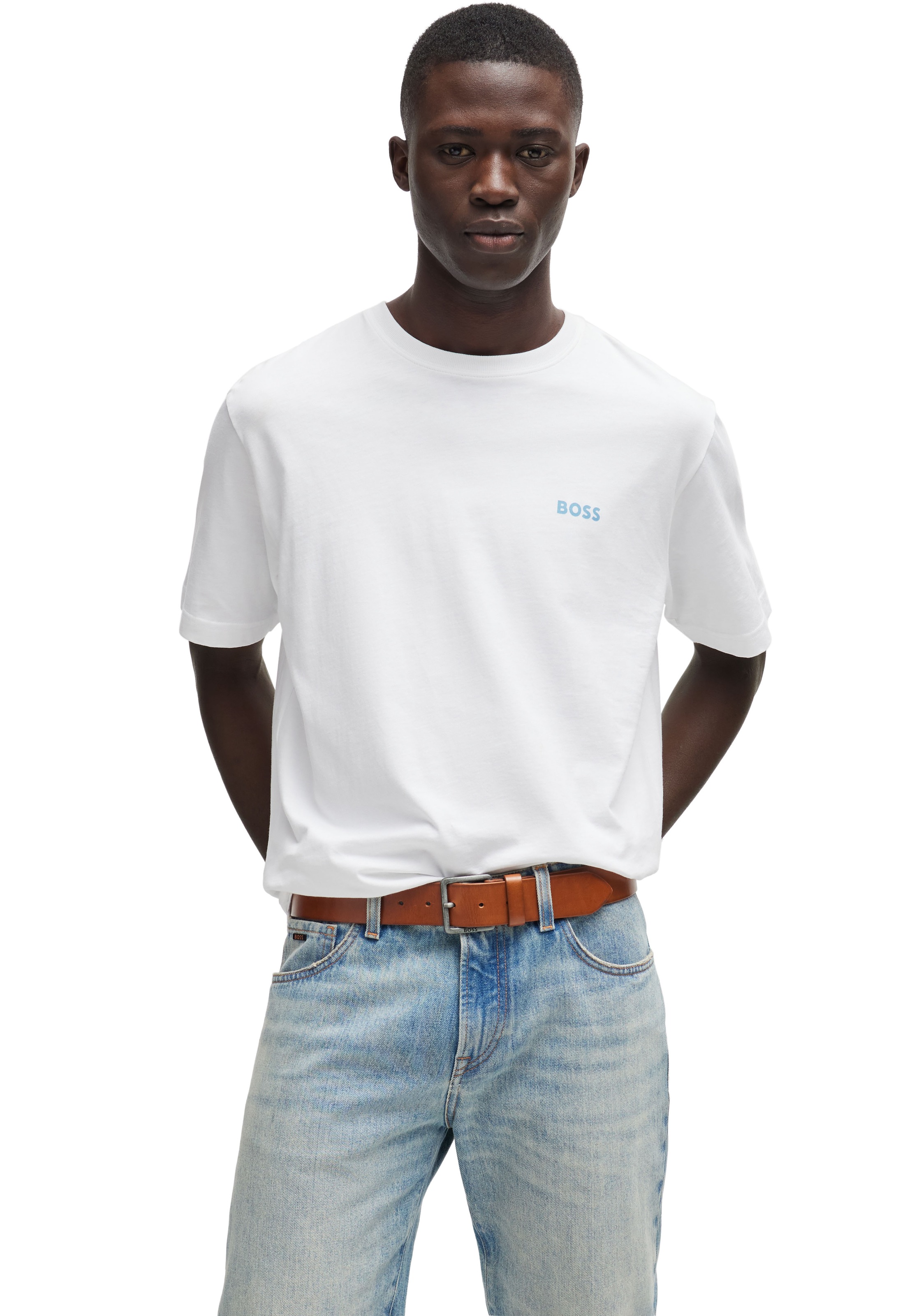 BOSS Ledergürtel »Jeeko_Sz40«, mit BOSS Logo-Schriftzug auf der Schliesse