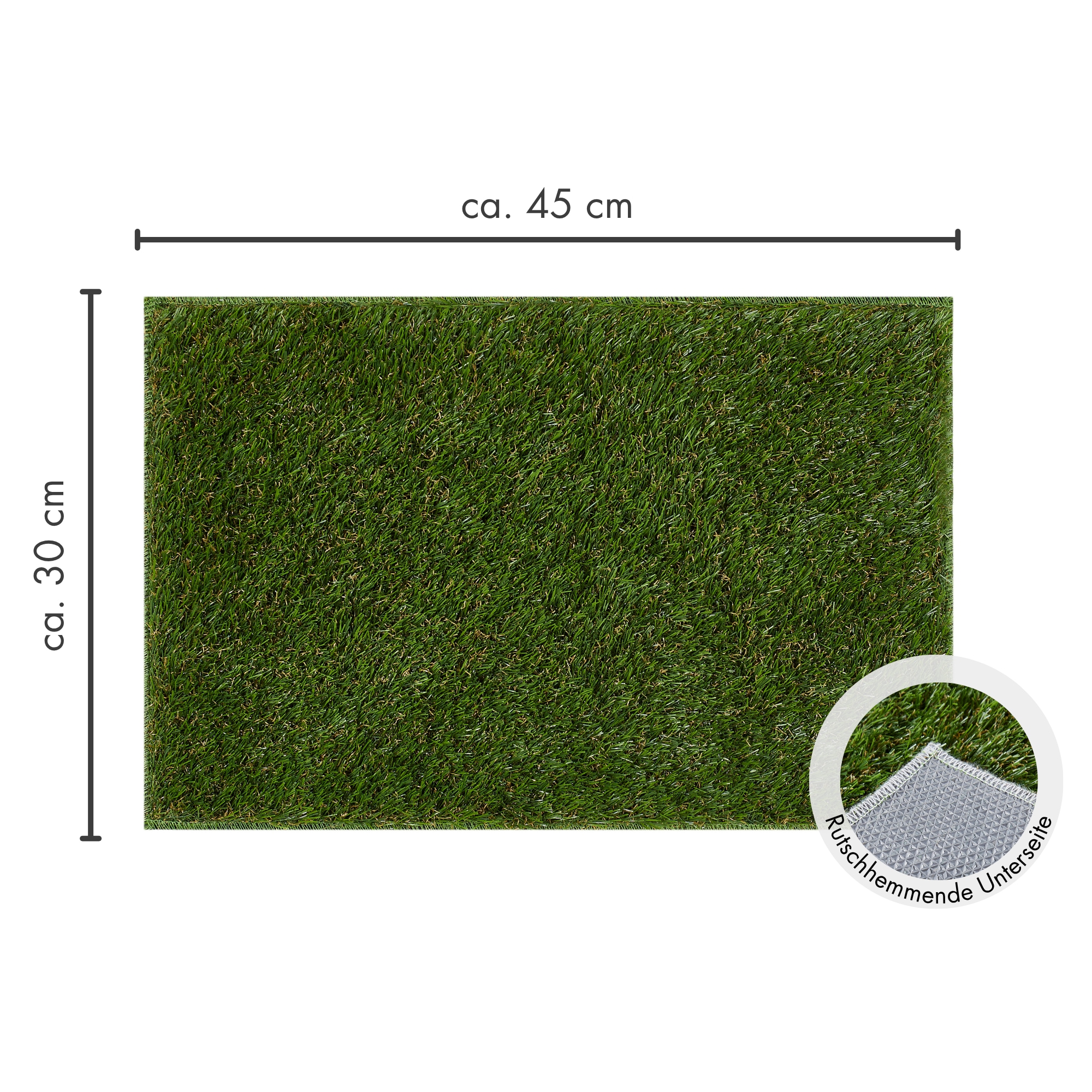 Andiamo Set de table »Kuba, ideale Tischdeko für Fussball Fans« Tischset 30/45 cm, Kunstrasen, natürliche Optik, waschbar