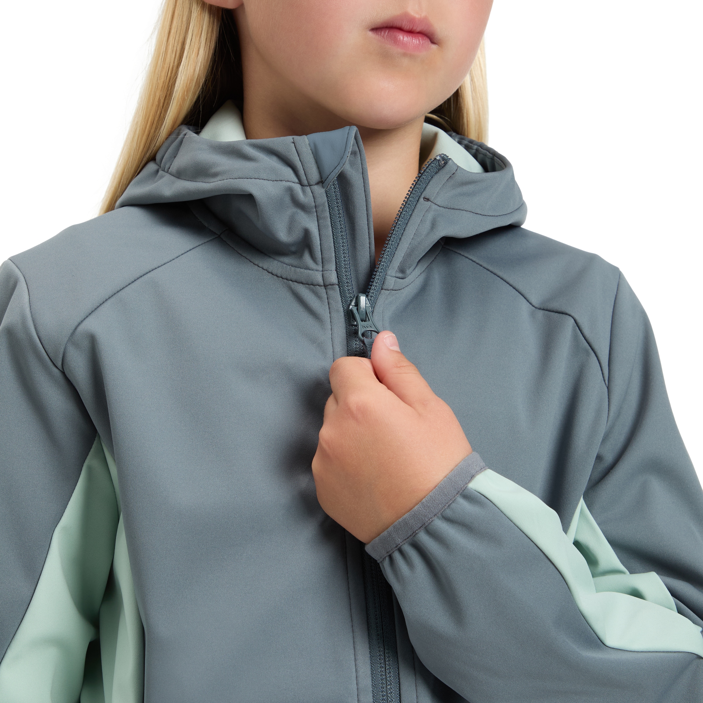 McKINLEY Veste d'extérieur »DA.-UNTERJACKE ABE LT G« avec capuche avec empiècements et fermetures éclair contrastants
