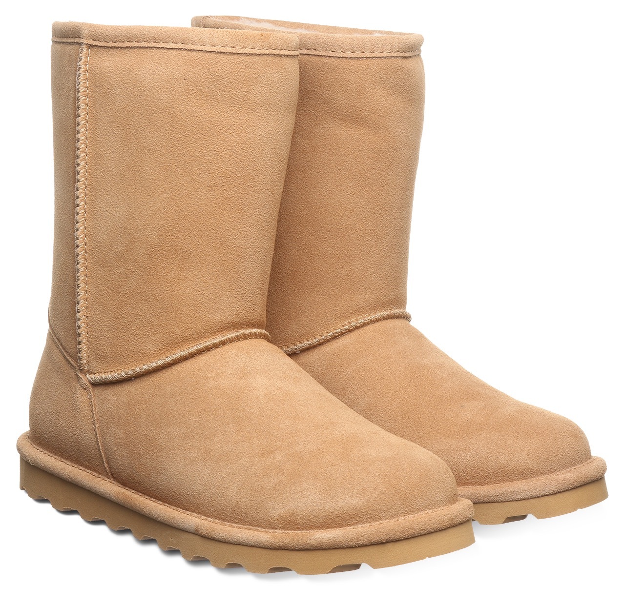 Bearpaw, Unisex, »ELLE SHORT« Winterstiefel, Snowboots mit hohem Schaft, hellbraun, 38, Im schlichten Design