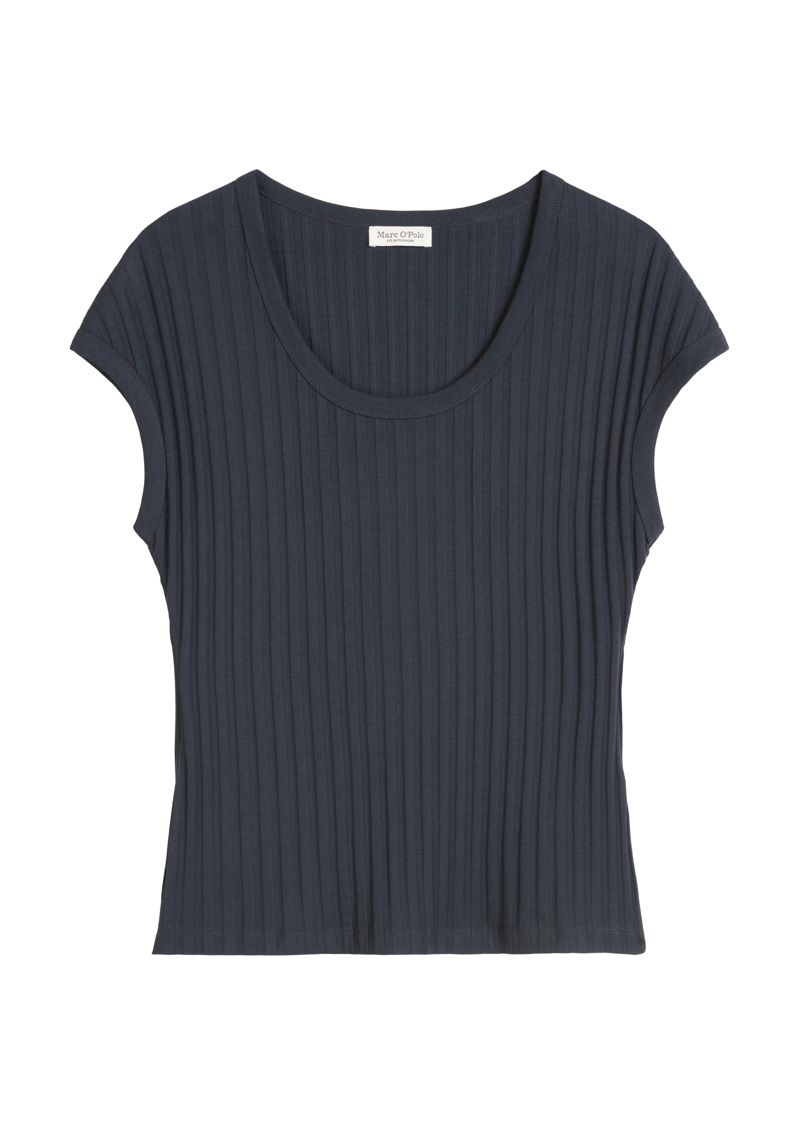 Marc O'Polo T-Shirt, luftiges Strickgewebemuster, slim fit
