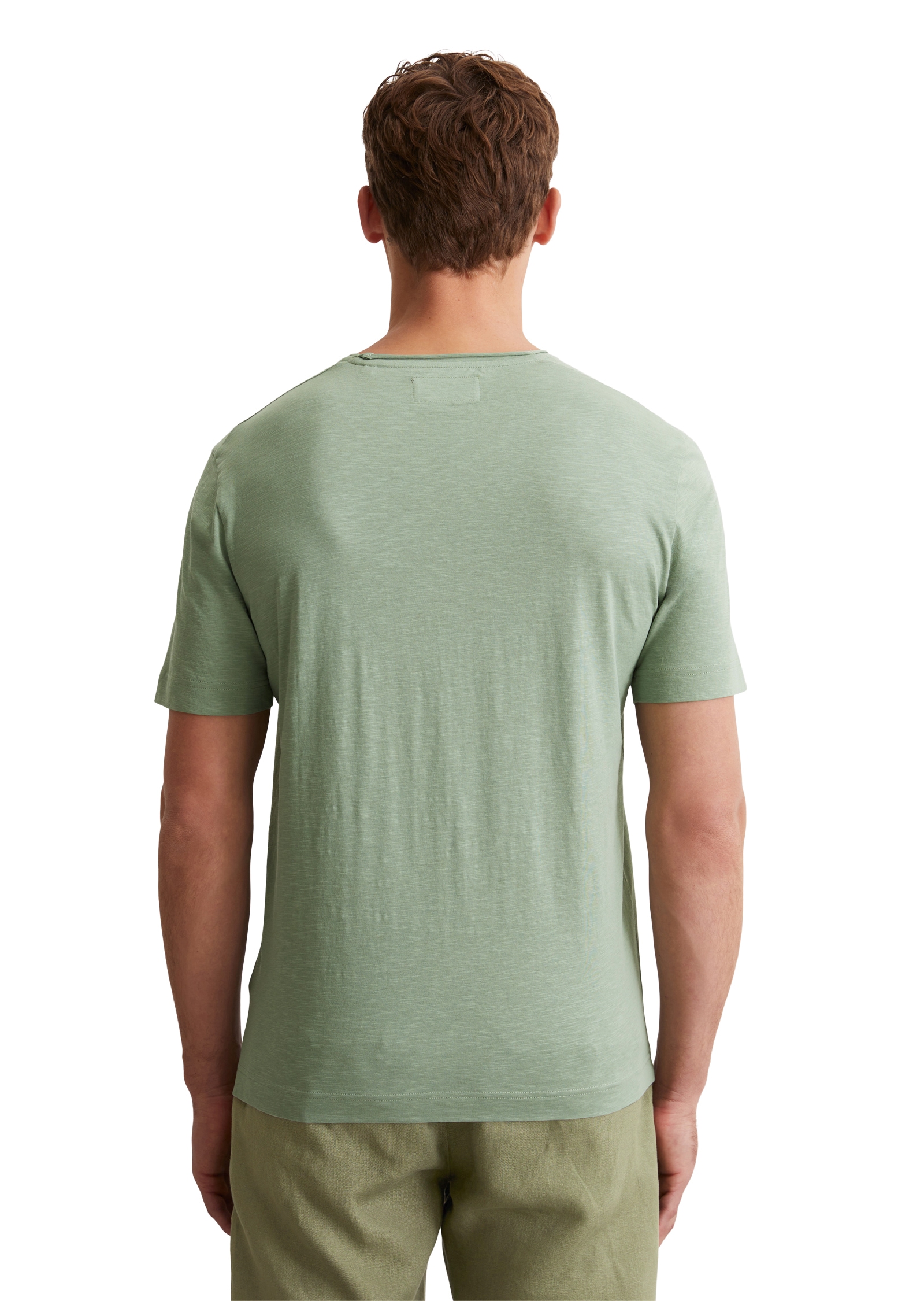 Marc O'Polo T-Shirt, unregelmässiger Slub-Jersey, elastischer Rundhals