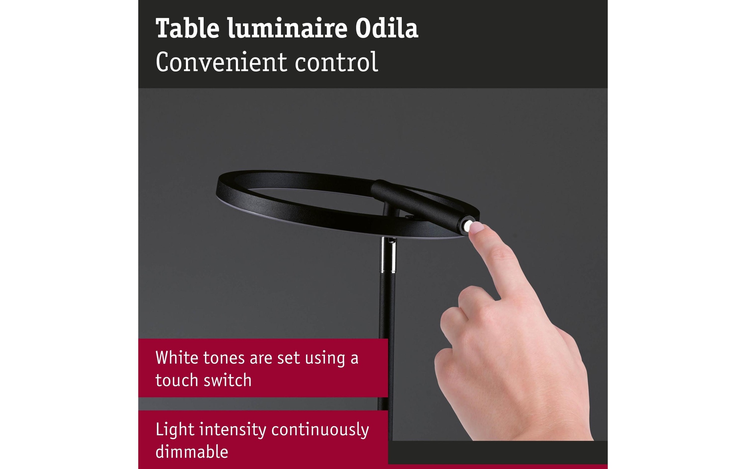 Paulmann LED Schreibtischlampe »Paulmann Schreibtischleuchte Schreibtischleuchte Odila« LED-Modul warmweiss - kaltweiss