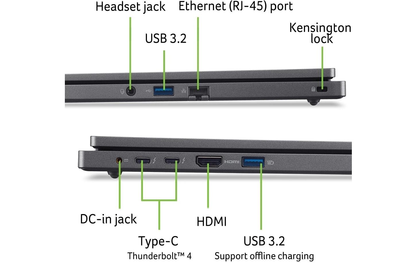 Image of Acer Notebook "TravelMate P2 (TMP216-51-G3-TCO-584L)" / 16 ″ Intel Core Ultra 5 Integrierte NPU (Neural Processing Unit)