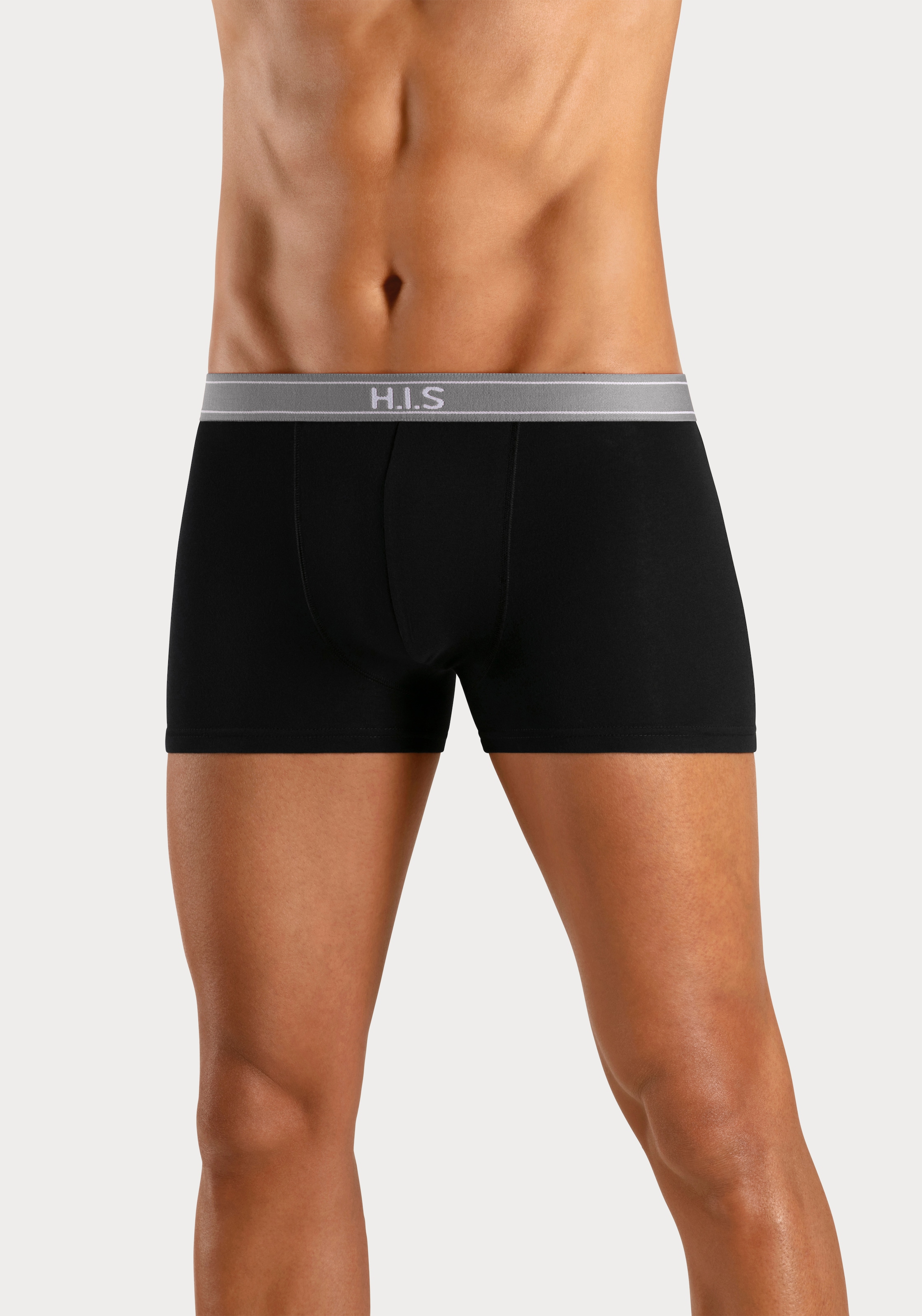 H.I.S Boxer »Boxershorts für Herren« Packung, 5 Stk. mit Steifen und Logo im Bund
