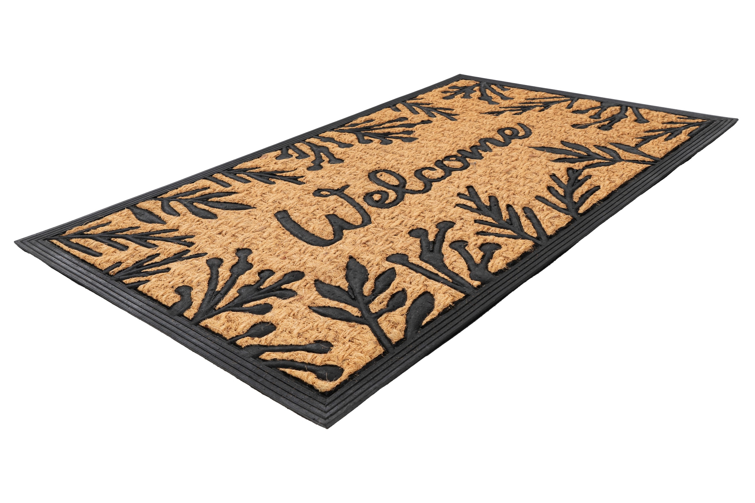 Kayoom Fussmatte »Entry 125« rechteckig 11 mm Höhe Türmatte, Kokos Gummi, Eingang, Welcome