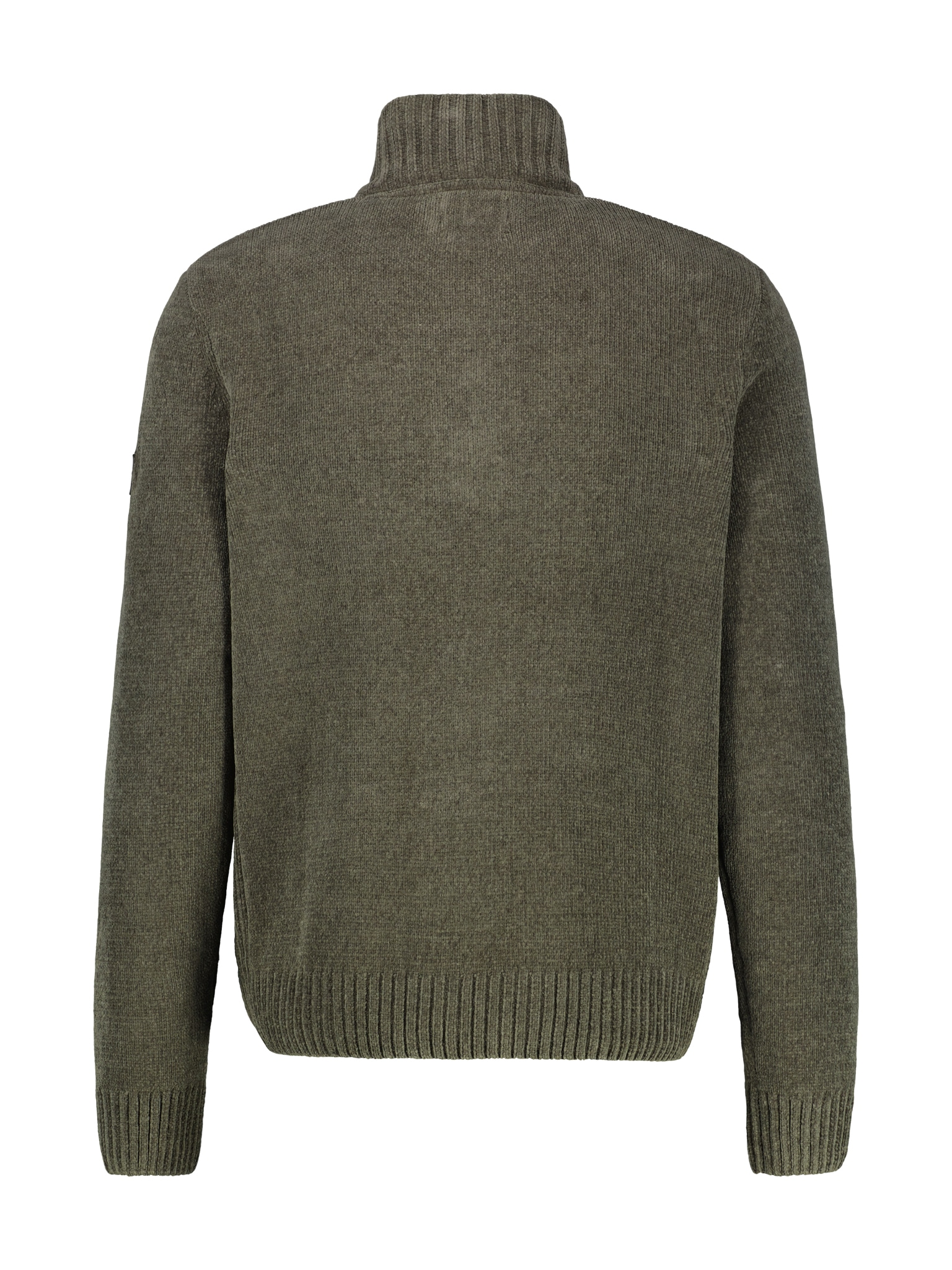 LERROS Strickpullover Chenille-Pullover mit Troyer