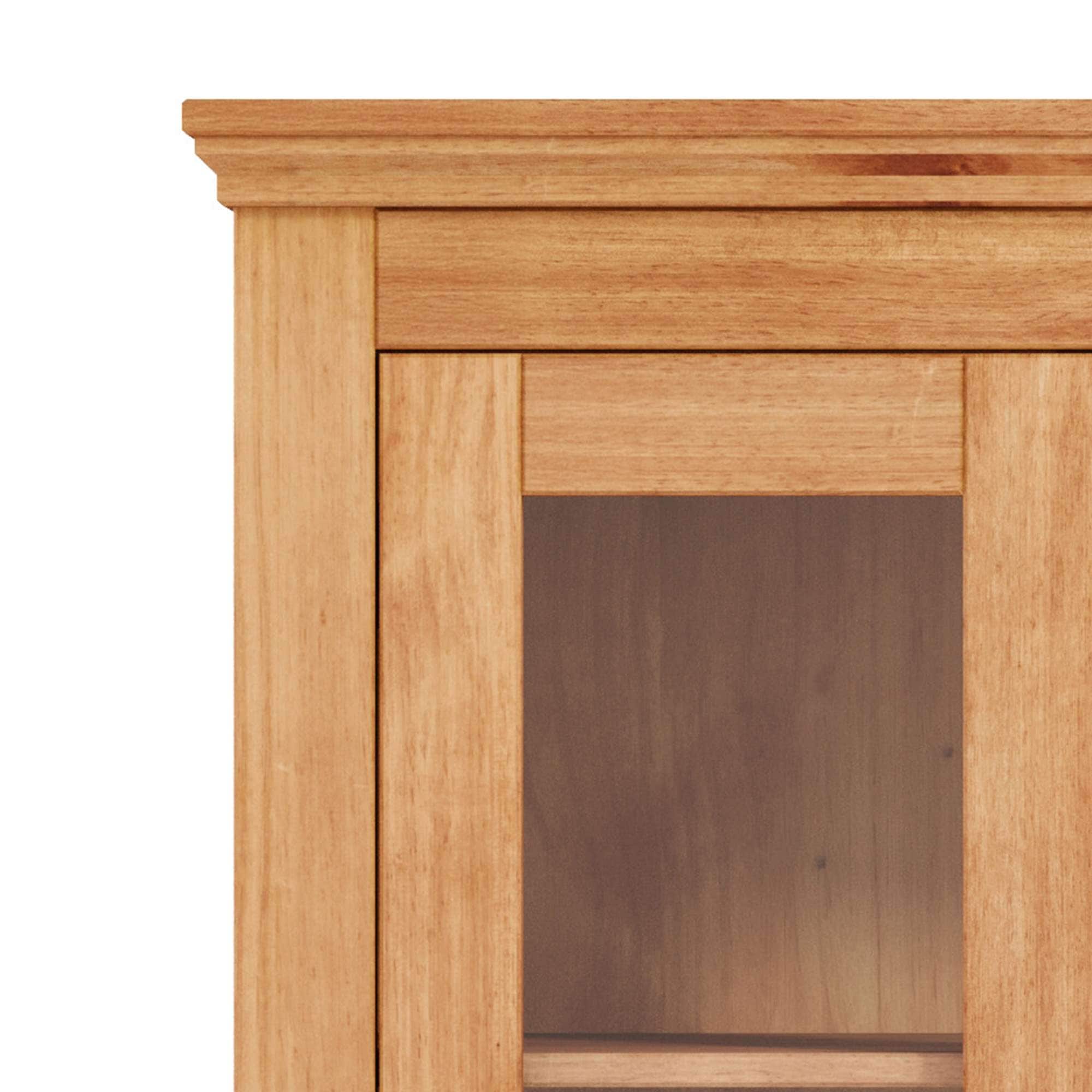 GOODproduct Vitrine »Selma, Hochschrank, Standvitrine, Glasvitrine aus massivem Kiefernholz« FSC®, mit Griffen aus antikisiertem Metall, Höhe 180 cm