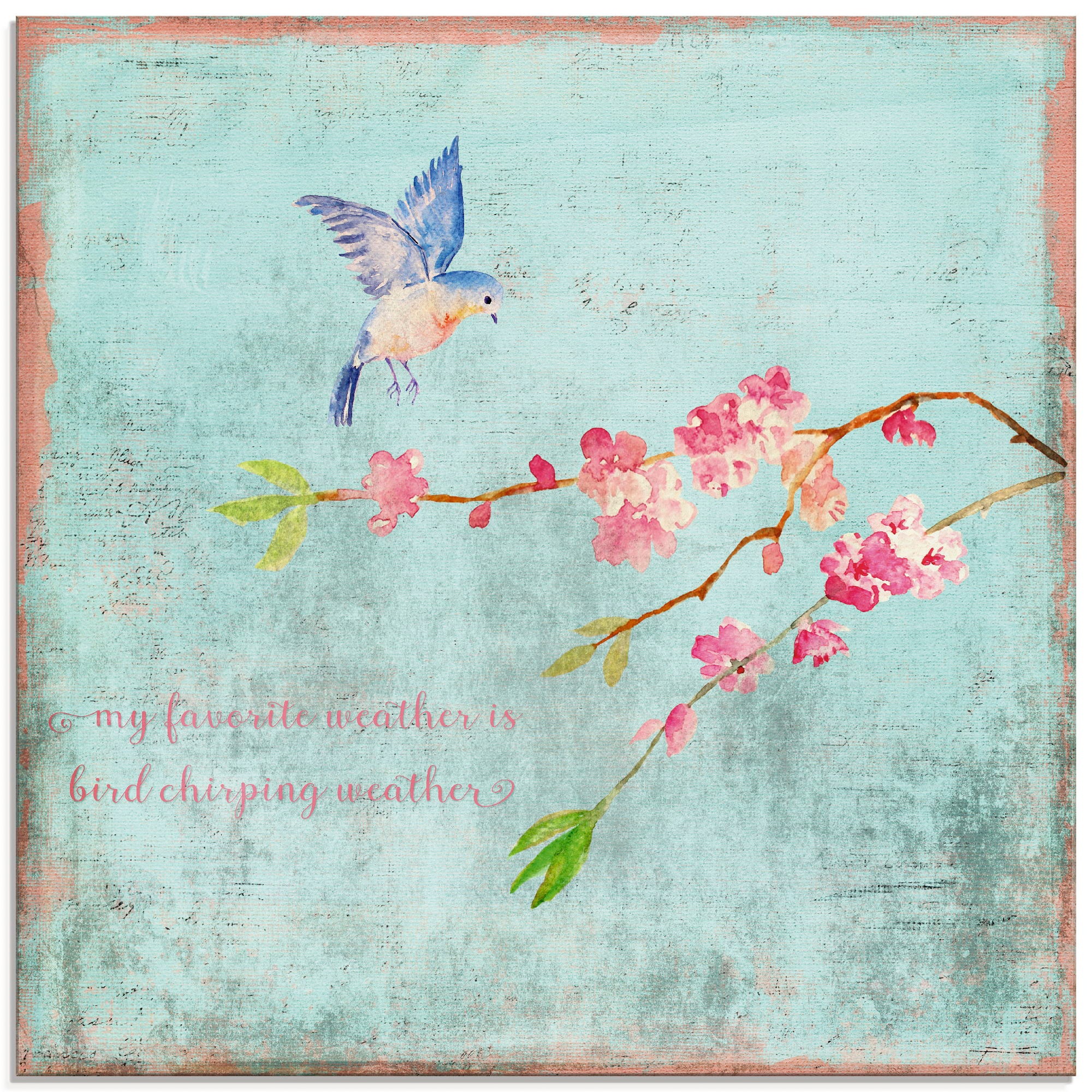 Image of Artland Glasbild »Vogelgezwitscherwetter«, Sprüche & Texte, (1 St.) bei Ackermann Versand Schweiz