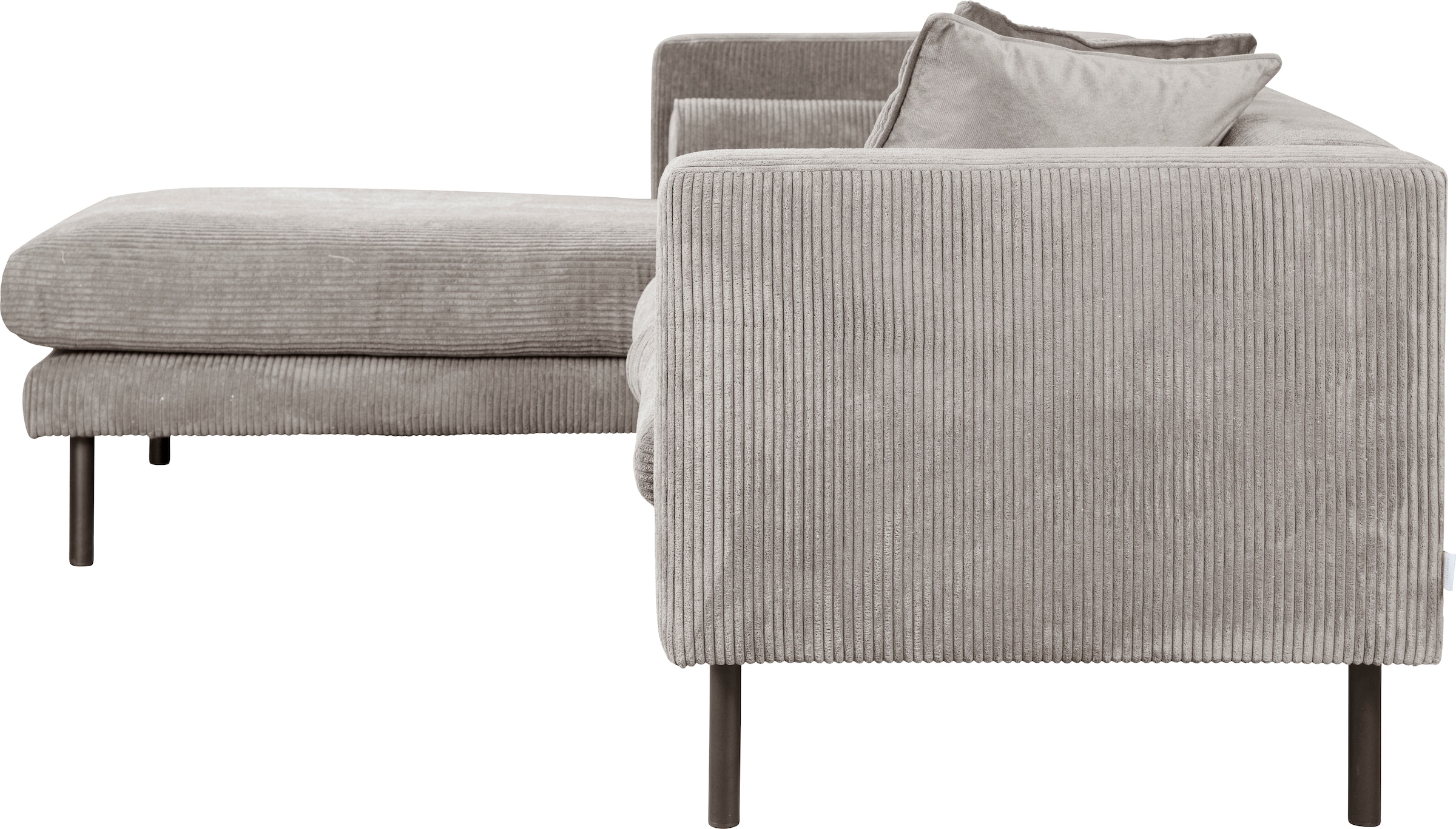 Home affaire Ecksofa »Lillibeth L-Form Designsofa, Masse B/T/H: 240/173/83 cm« Zierkissen als Wendekissen, in Samtoptik oder Cord