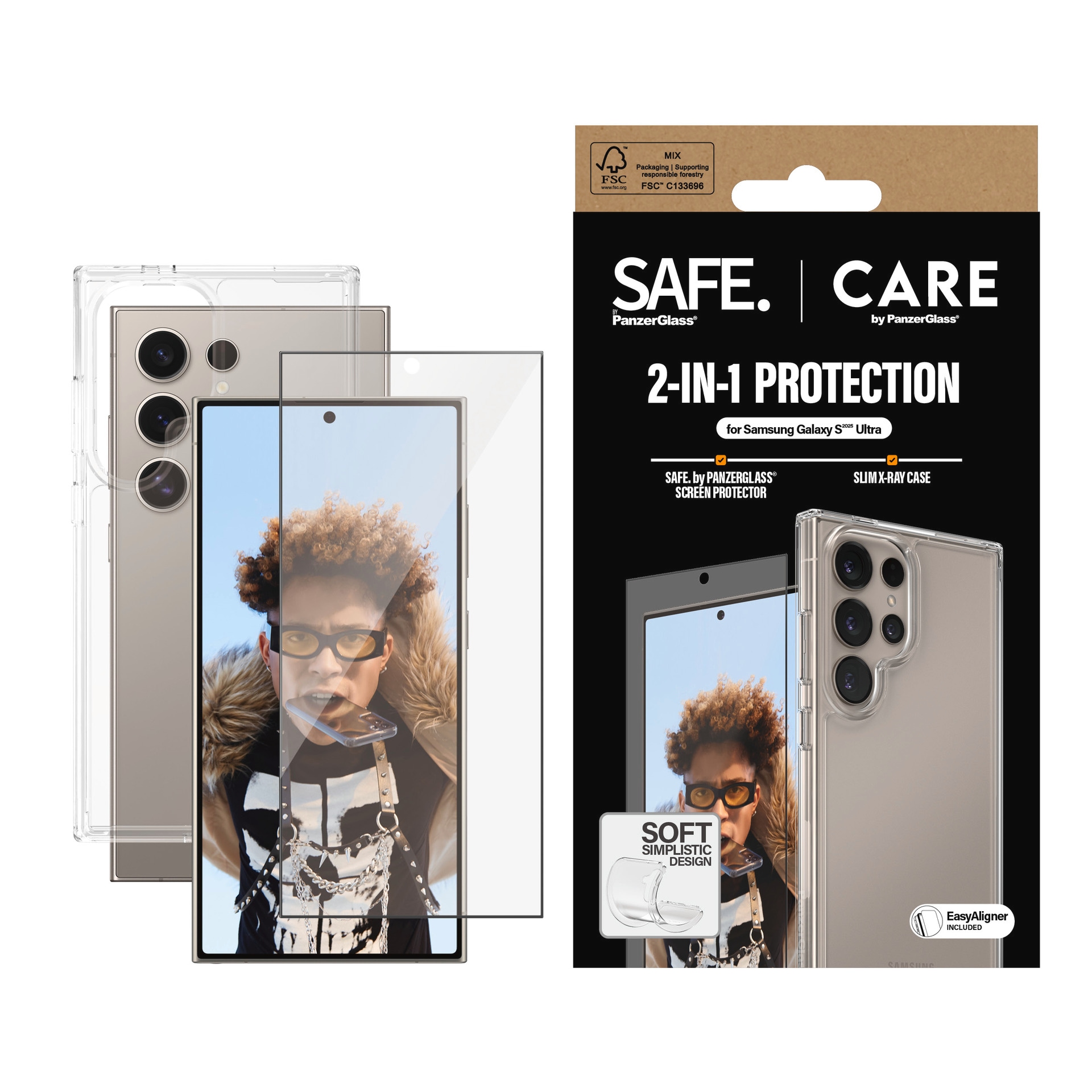 Image of CARE by PanzerGlass Displayschutzglas "2-in-1 Protection Set" für Samsung Galaxy S25 Ultra Displayschutzfolie, Schutzfolie, Bildschirmschutz, kratz- & stossfest