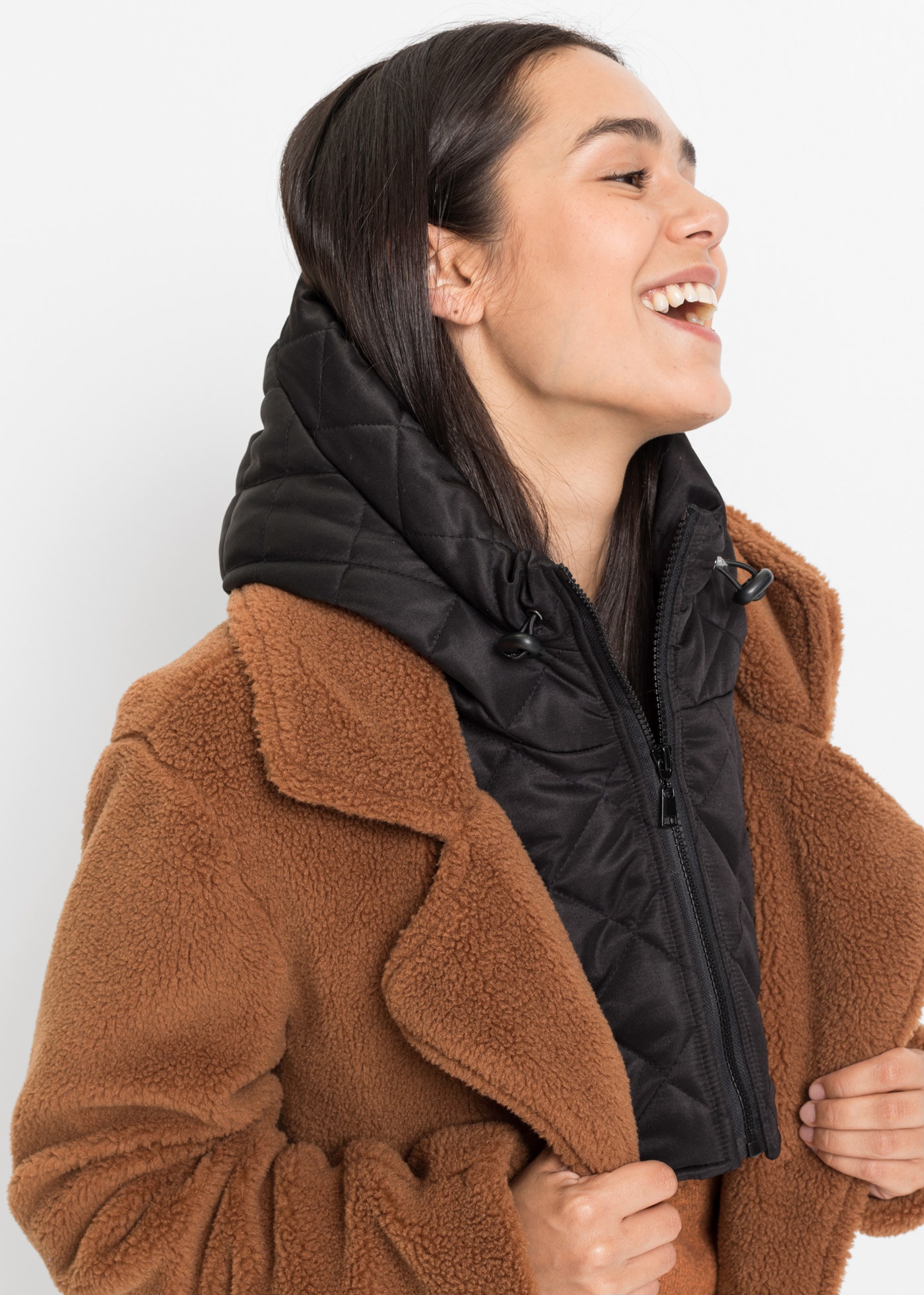 bonprix Schal mit Kapuze, aus Polyester