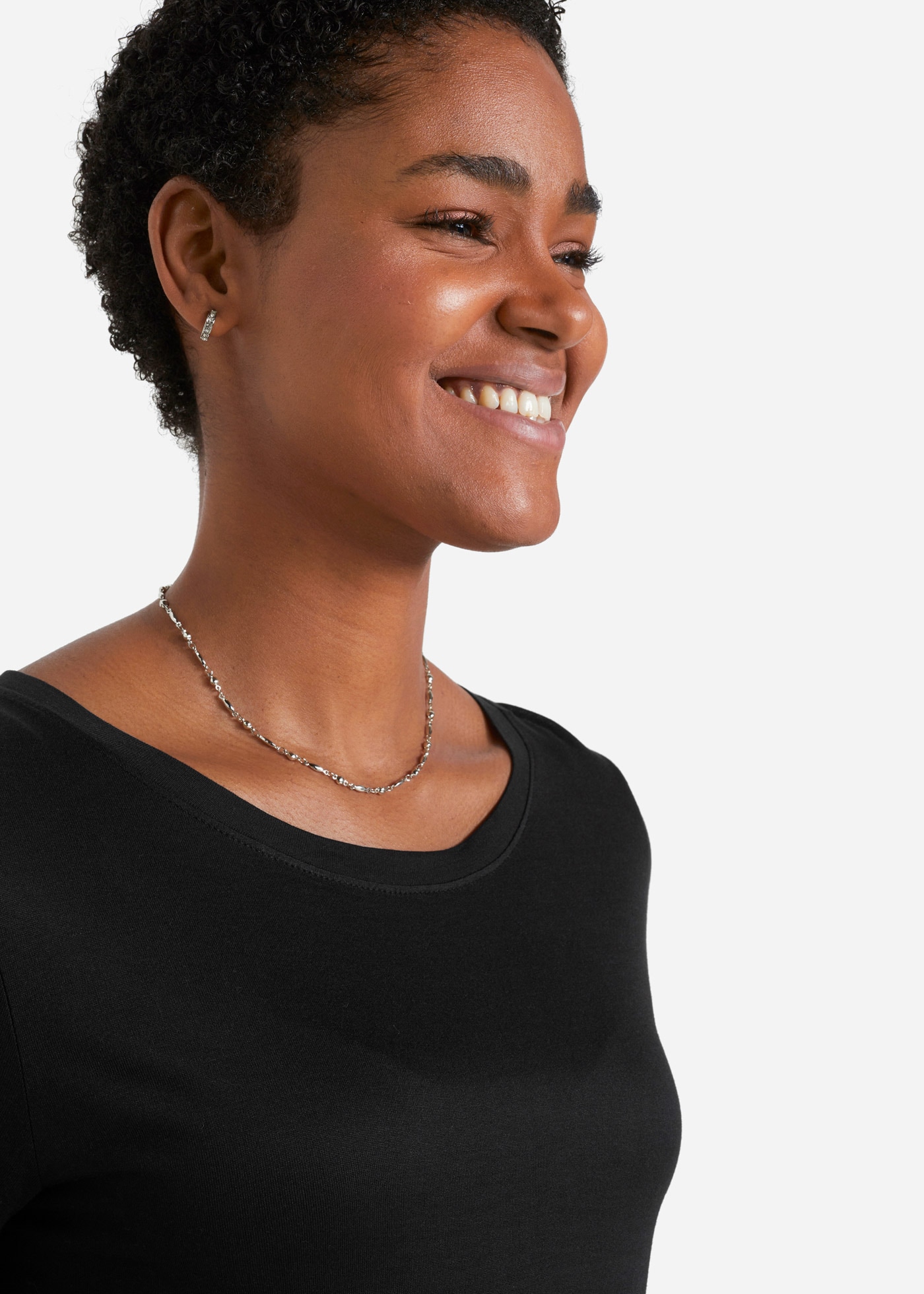 bonprix T-shirt long bequeme A-Linien-Passform mit angesetztem Volant, 3/4-Ärmel,