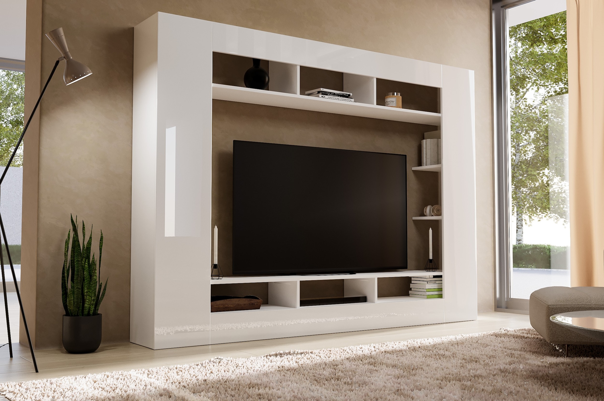 GOODproduct Wohnwand »SPEED, TV-Wand, hochglanz lackiert,ideal für TV-Geräte bis zu 65 Zoll« 1 Stk. tlg.