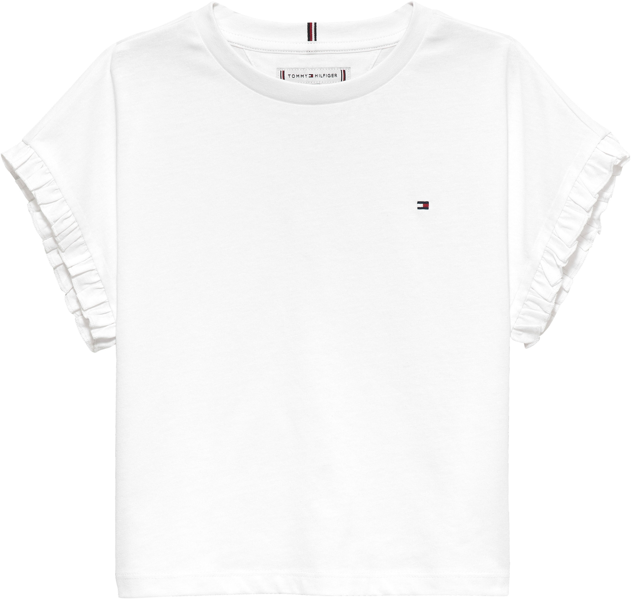 Tommy Hilfiger T-shirt »ESSENTIAL TOP SHORT SLEEVE« Kinder bis 16 Jahre, mit Rüschen, relaxed fit