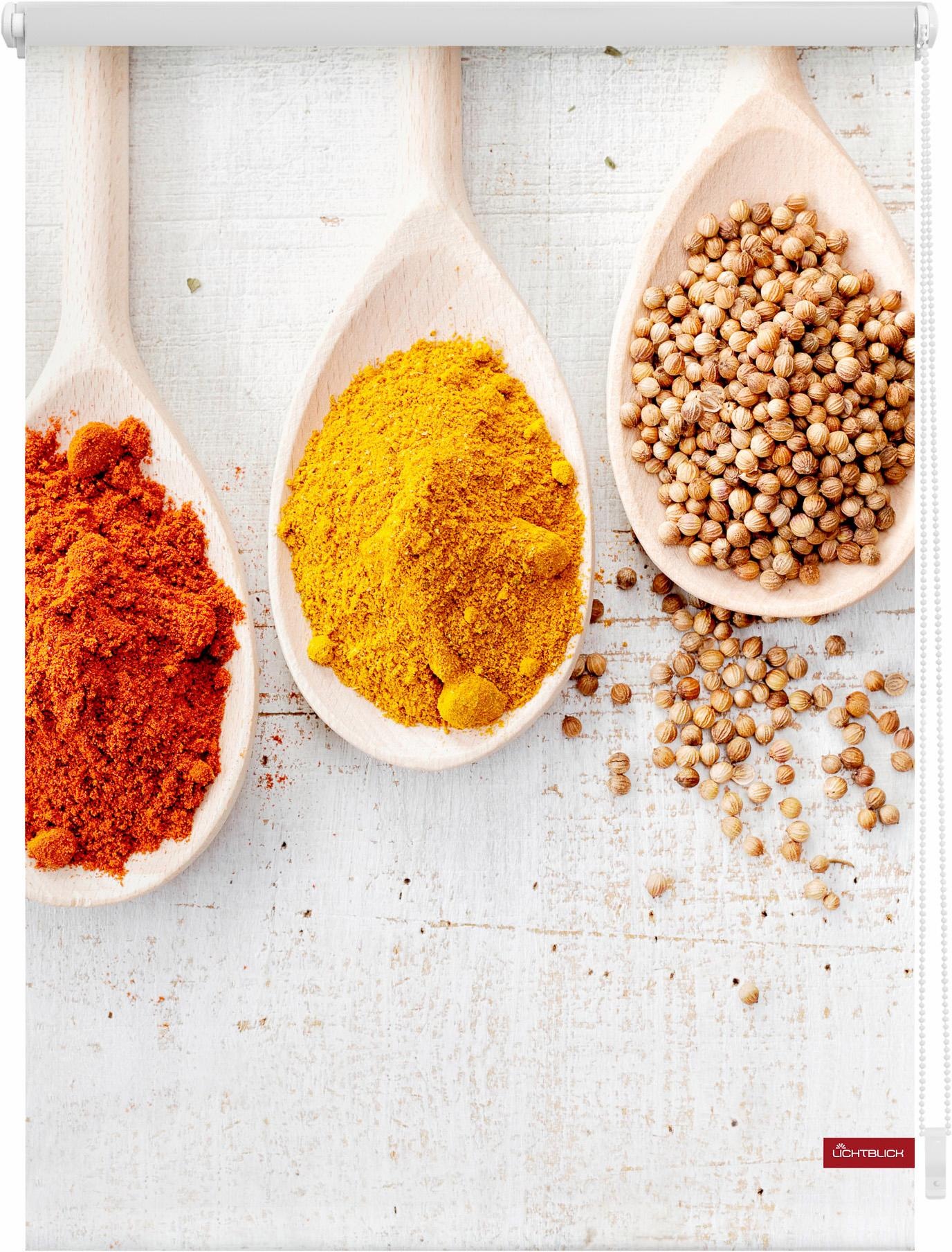 Image of LICHTBLICK ORIGINAL Seitenzugrollo »Klemmfix Motiv Spices«, Lichtschutz, ohne Bohren, freihängend, bedruckt bei Ackermann Versand Schweiz