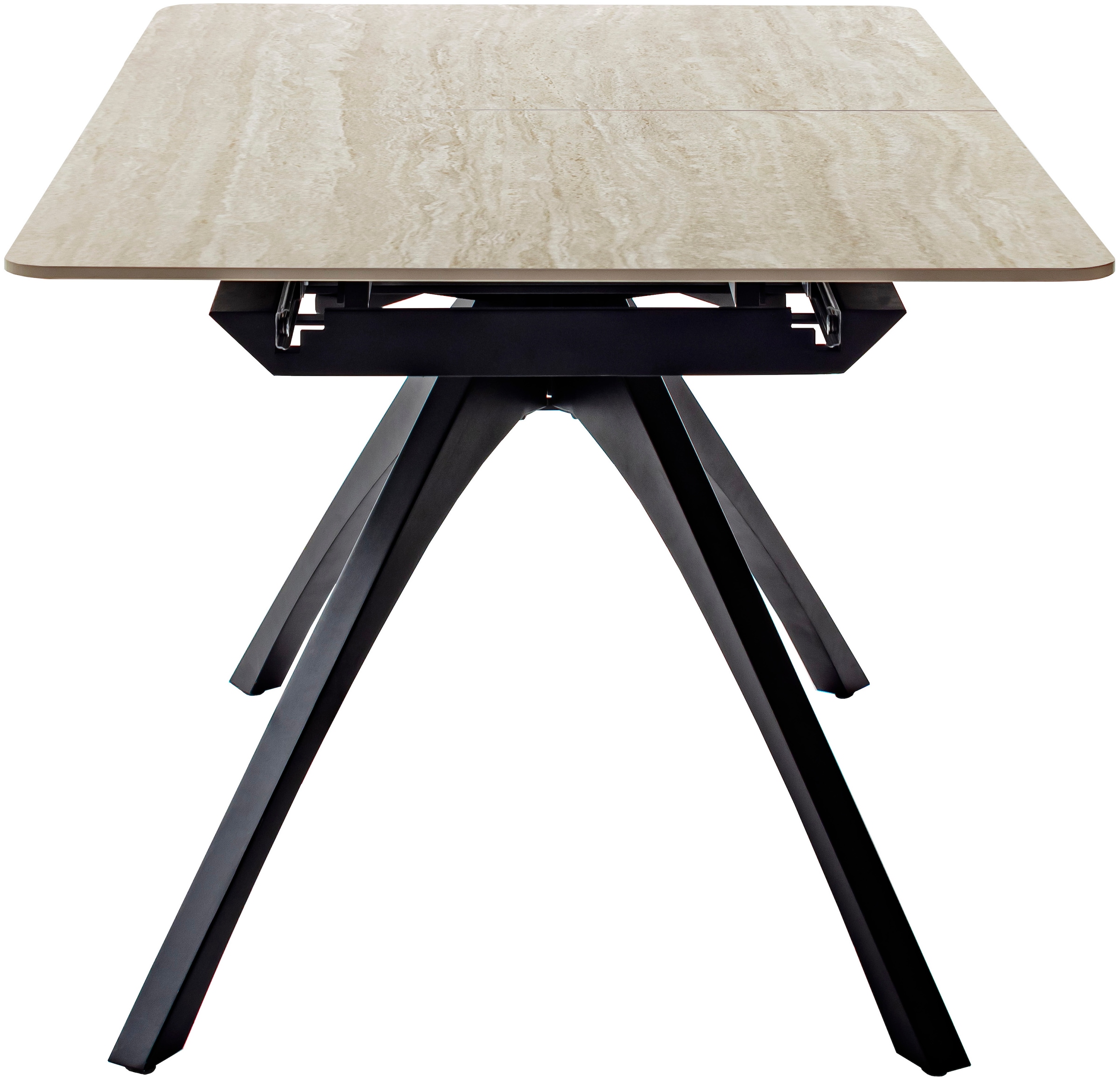MCA furniture Table de salle à manger »CERRITO Auszugtisch 160-220 cm - marmoriert« 1 cuis tlg. Keramik,Metall,Synchronauszug,ausziehbar,8-10 Personen