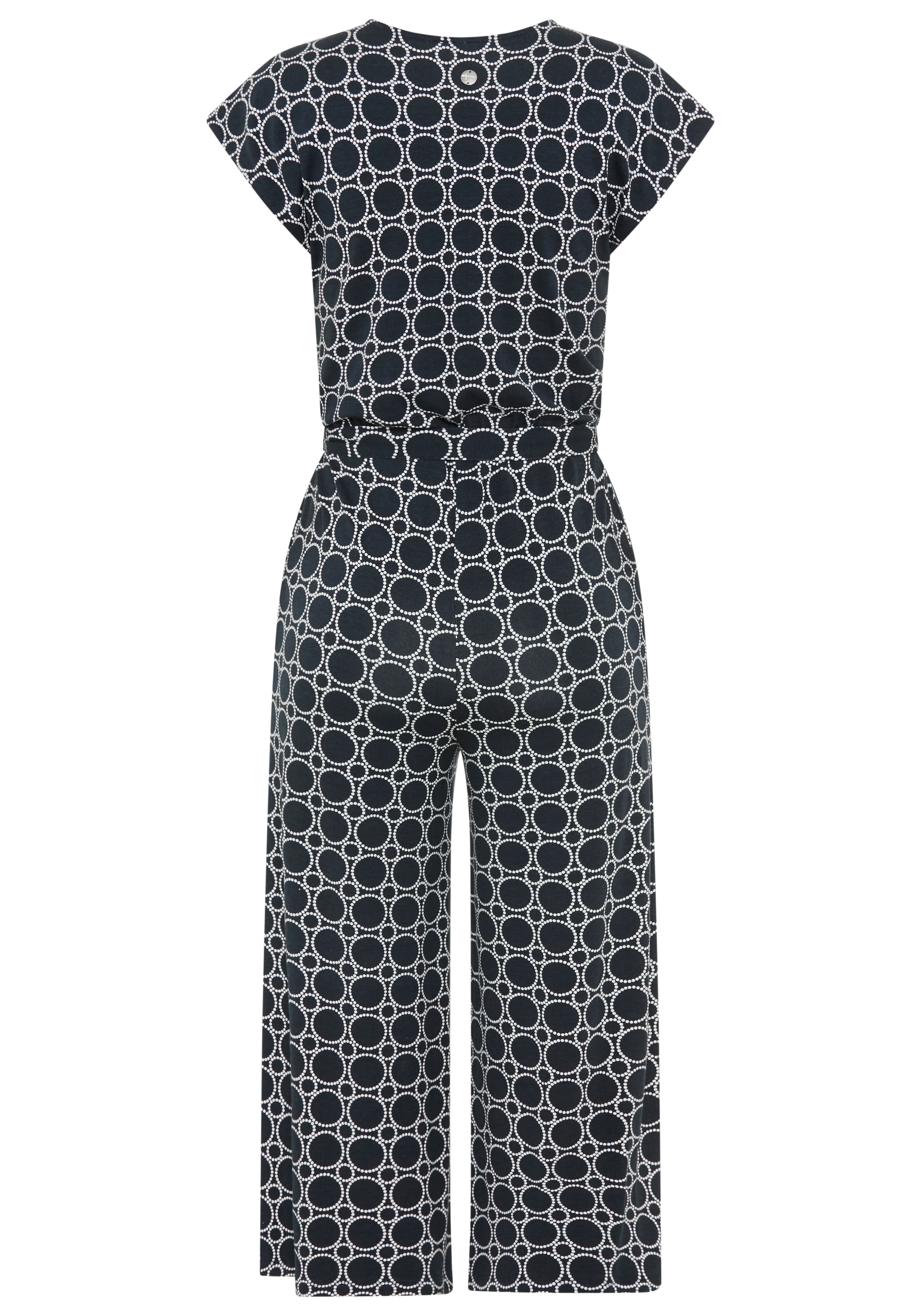 Tamaris Combinaison culotte mit Bindegürtel und modernem Muster