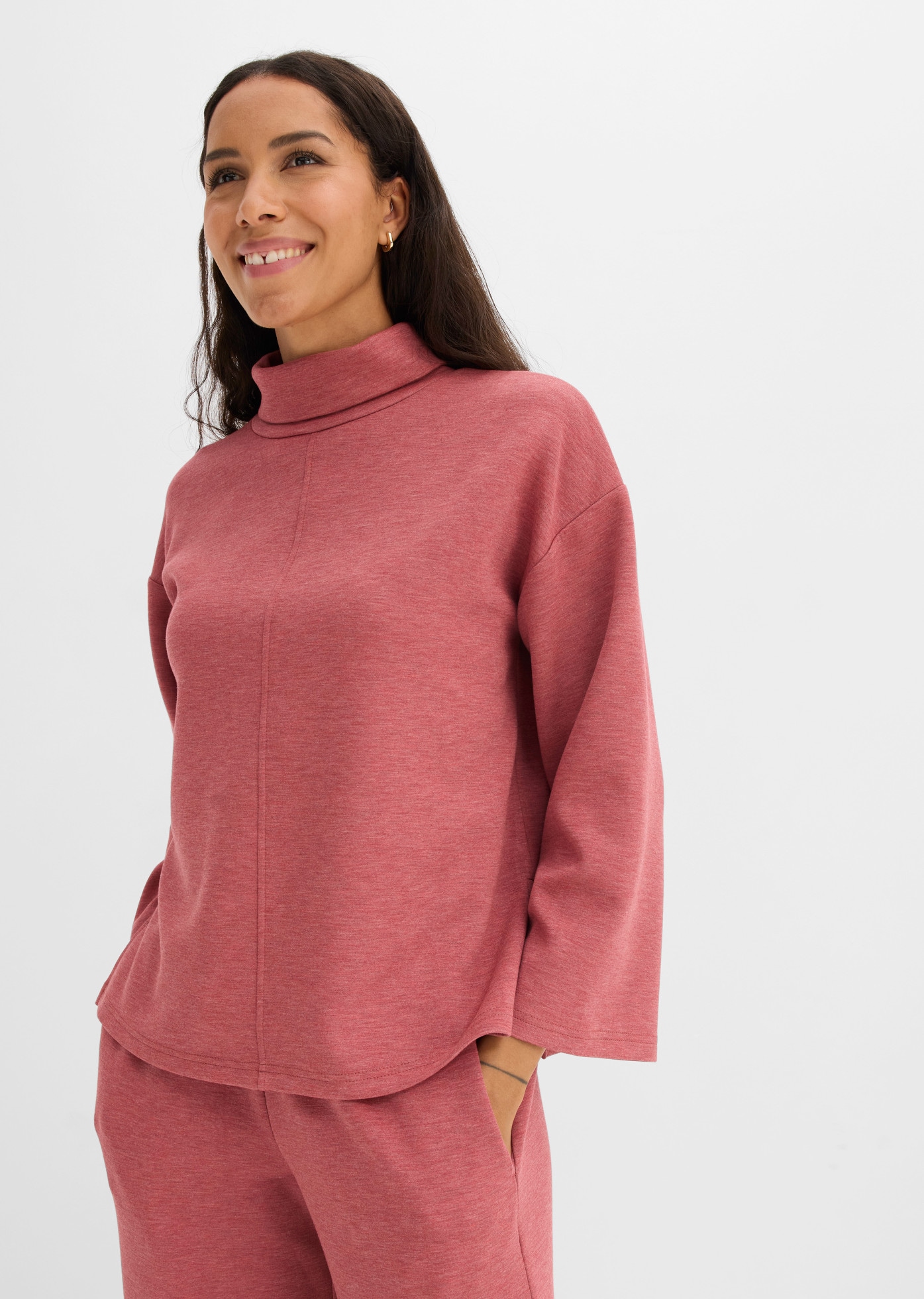 Image of bonprix Sweatshirt, mit hohem Stehkragen, in Soft-Touch Qualität, lässig geschnitten