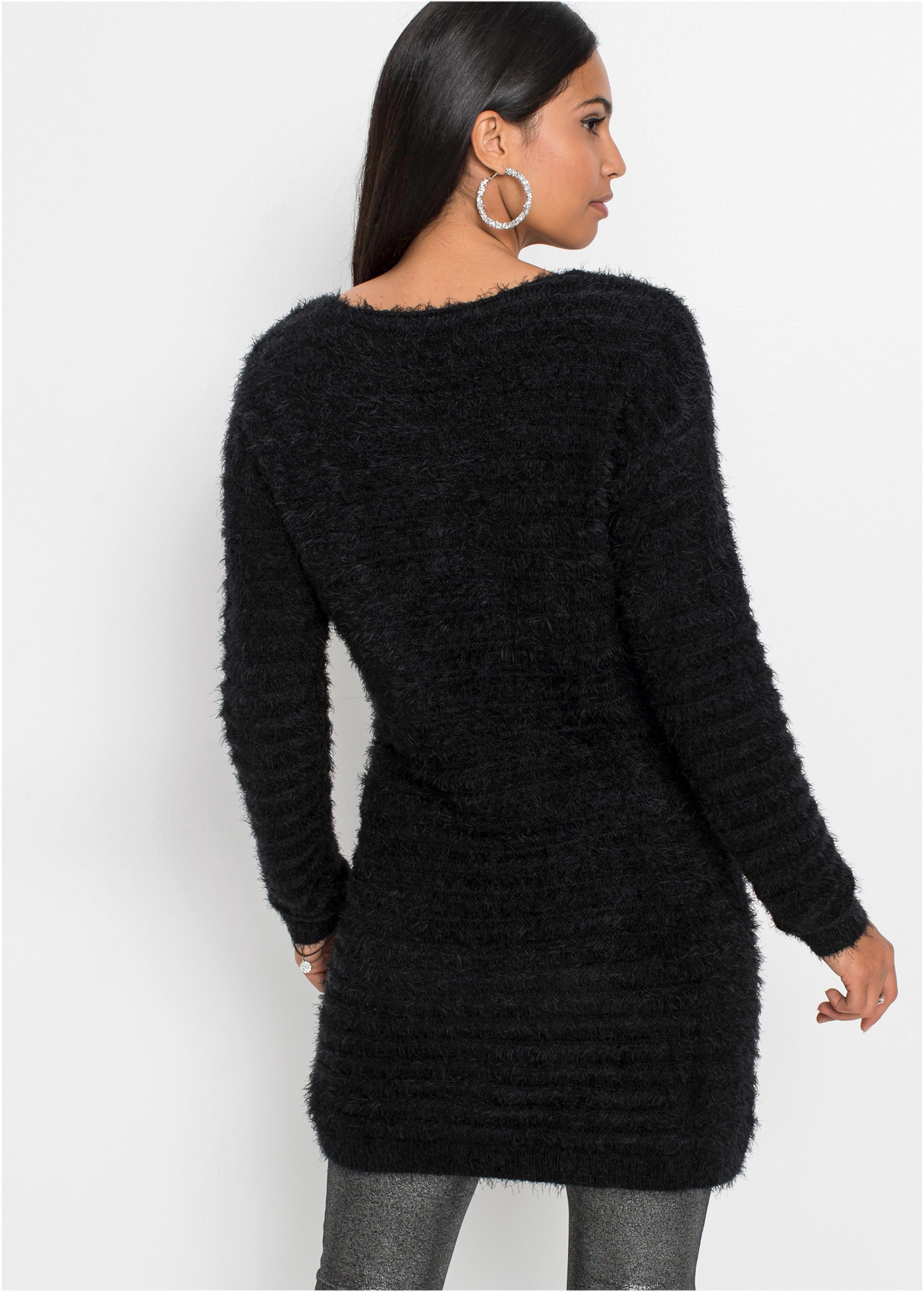 bonprix Longpullover »Flauschiger Long-Pullover« Flauschiger Long-Pullover