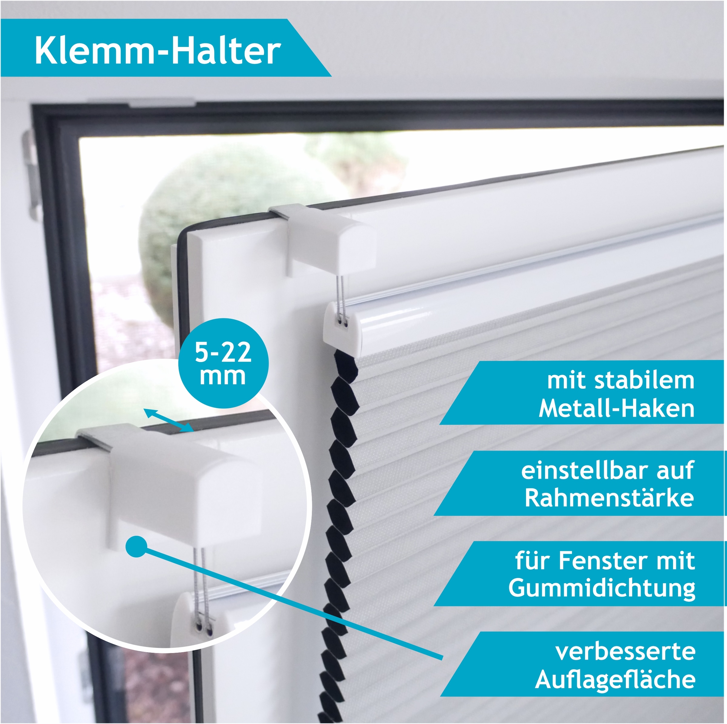 Good Life Wabenplissee »Aris« verdunkelnd energiesparend ohne Bohren verspannt Klemmfix - ohne Bohren, verdunkelnd