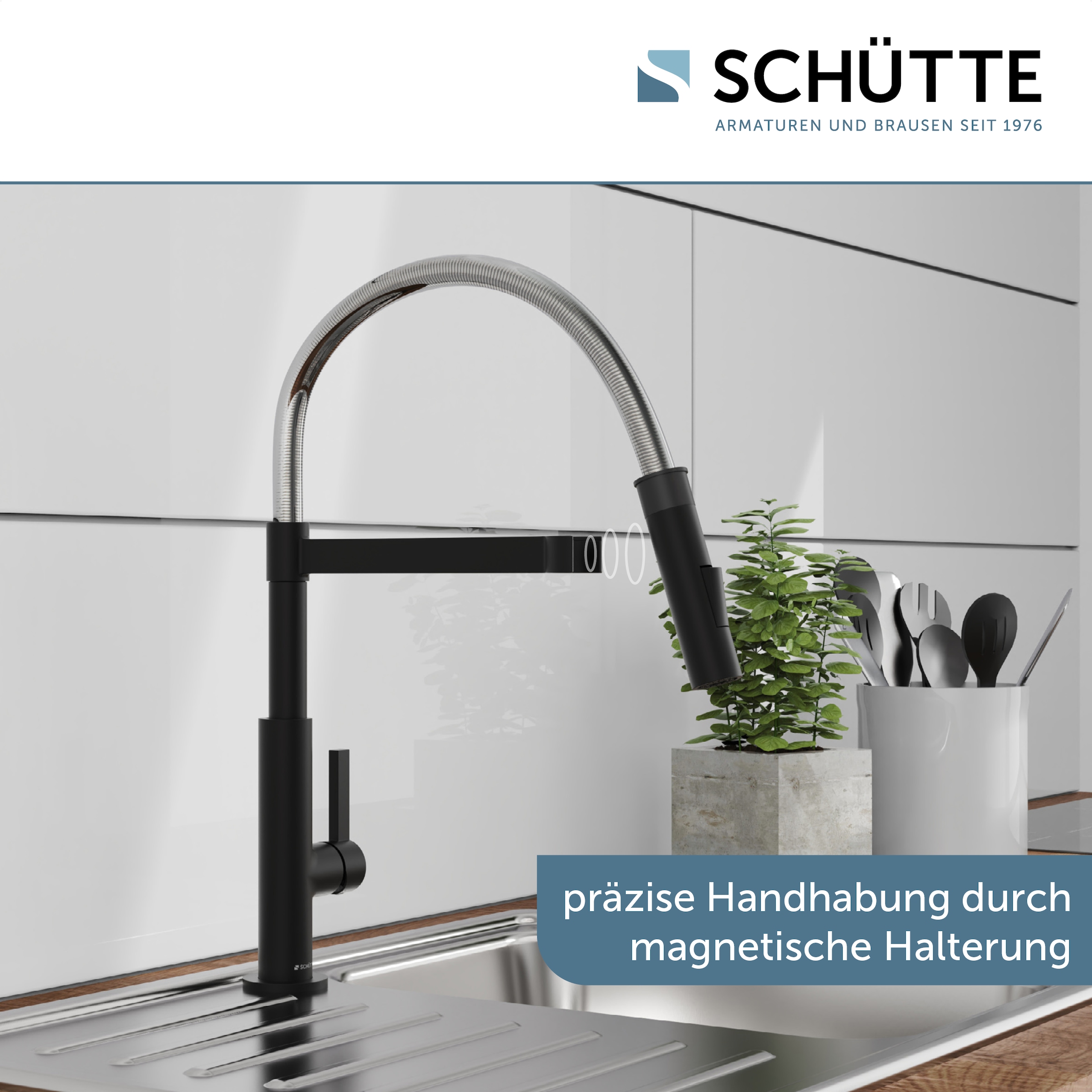 Schütte Robinet d'évier »MIAMI« energiesparende Cold-Start-Funkt., 360° schwenkbar, 2-fach verstellbar