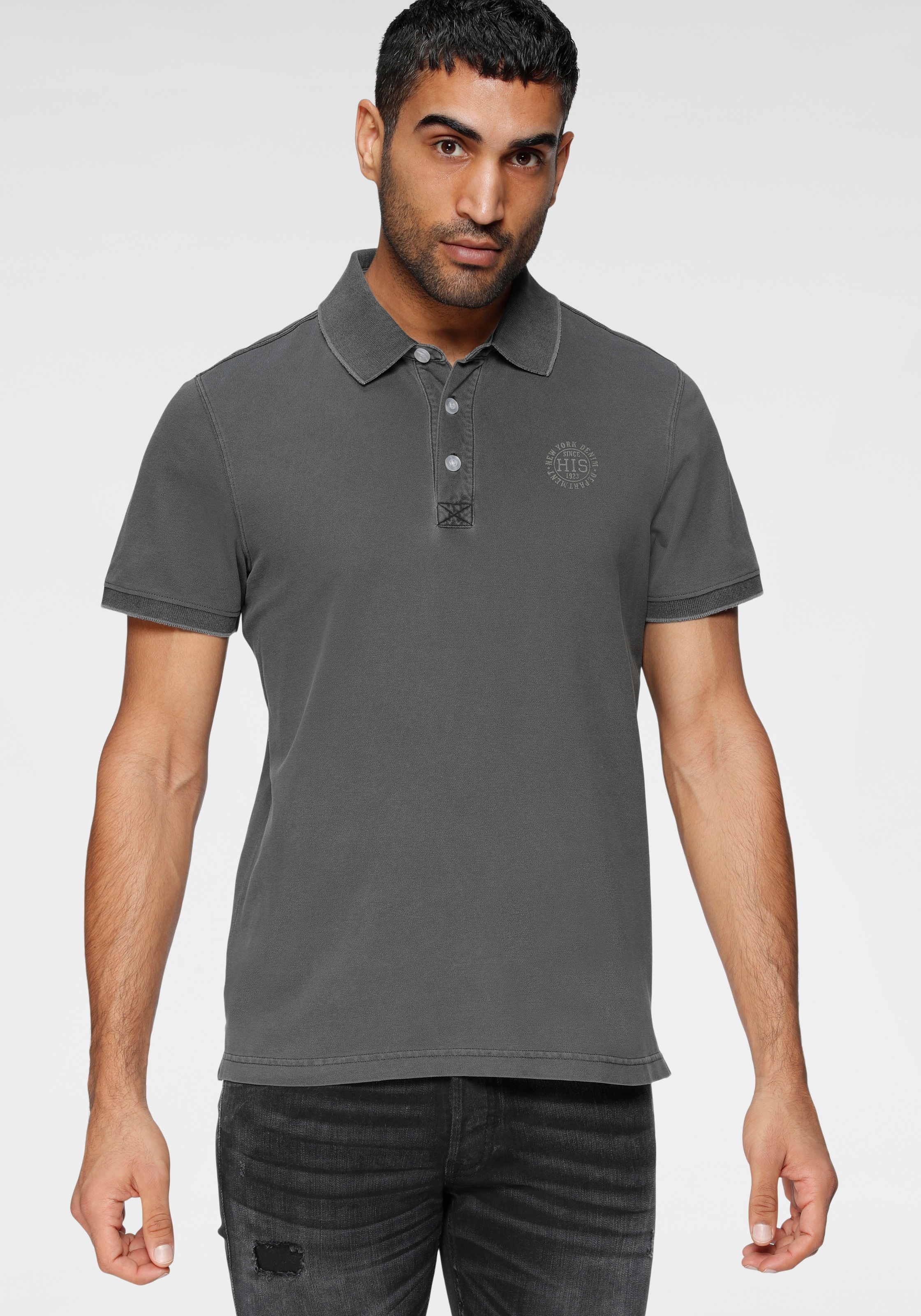 Image of H.I.S Poloshirt, in gewaschener Optik bei Ackermann Versand Schweiz