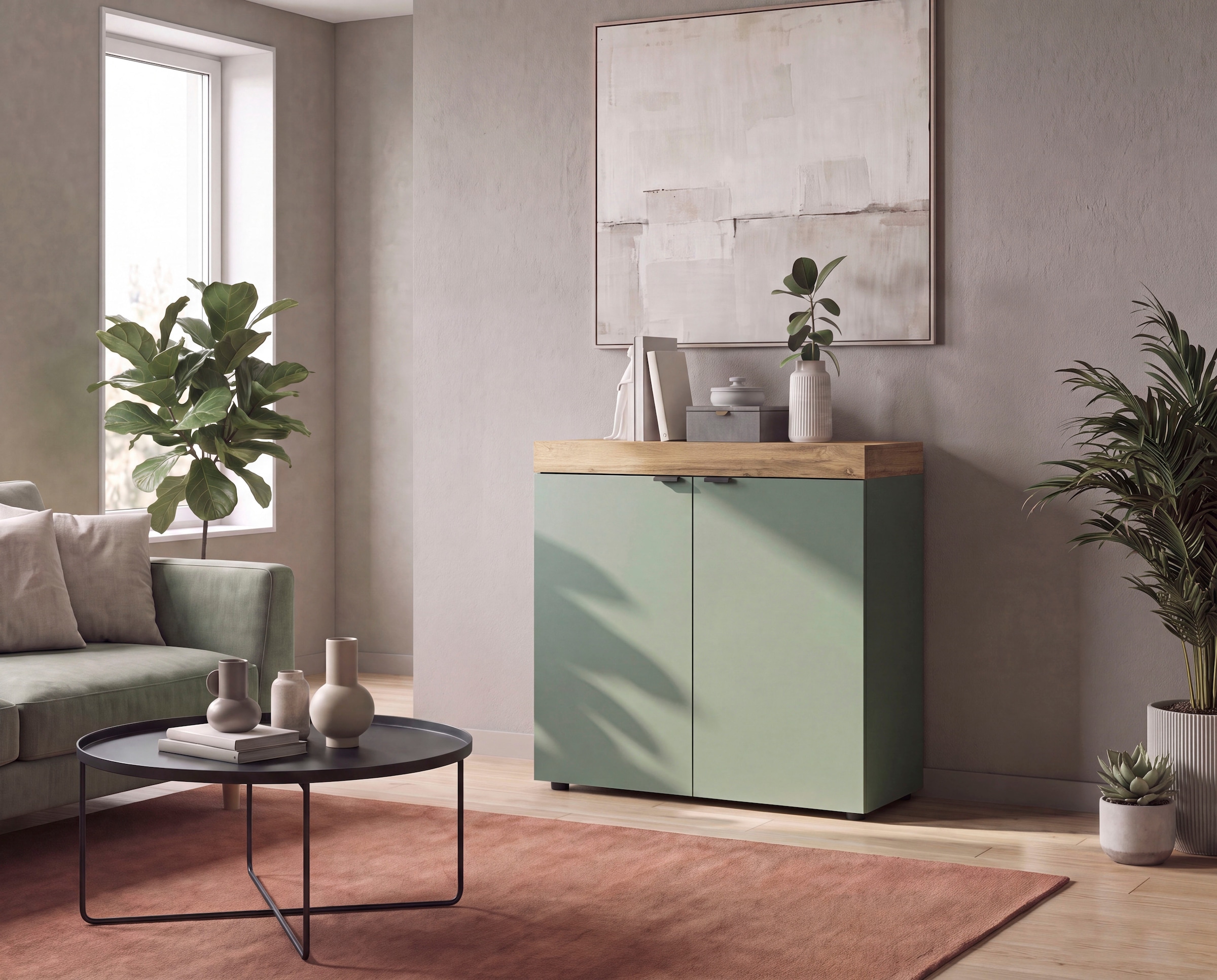 GOODproduct Kommode »MAMBO II, Breite 77 cm, 2 Türen, 2 Einlegeböden« 1 Stk. tlg. Kommode, Anrichte, Wohnzimmer, Schlafzimmer