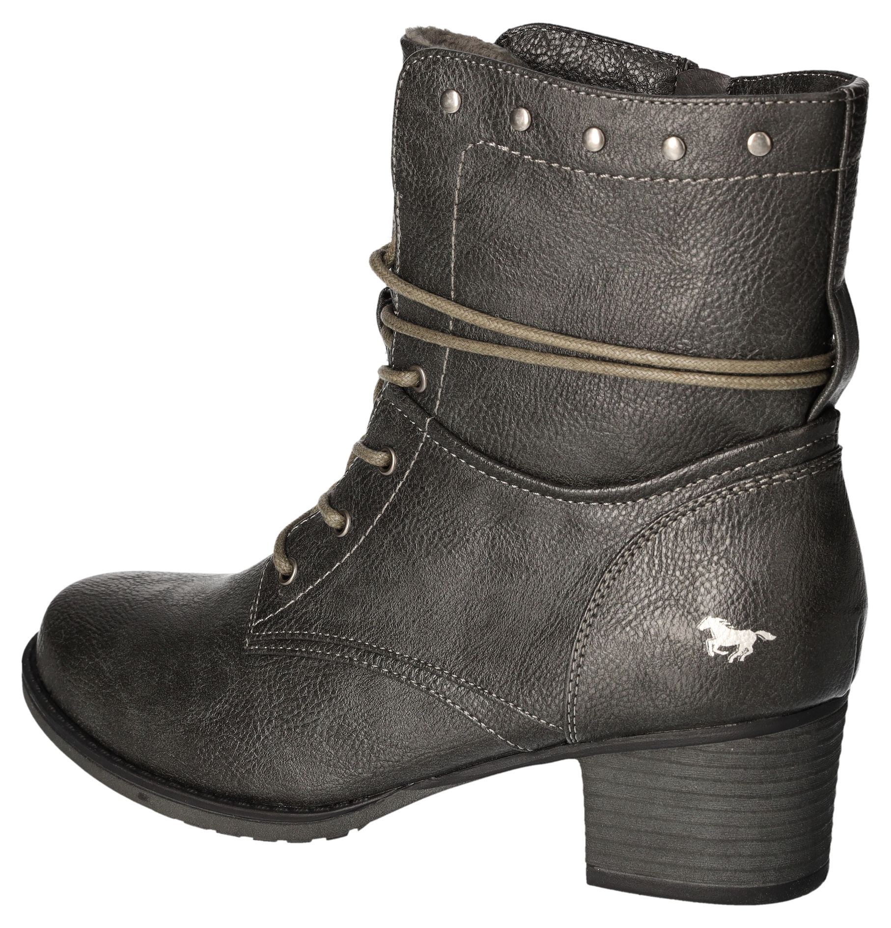 Mustang Shoes Stiefelette, Bikerboots, Stiefelette mit Innenreissverschluss