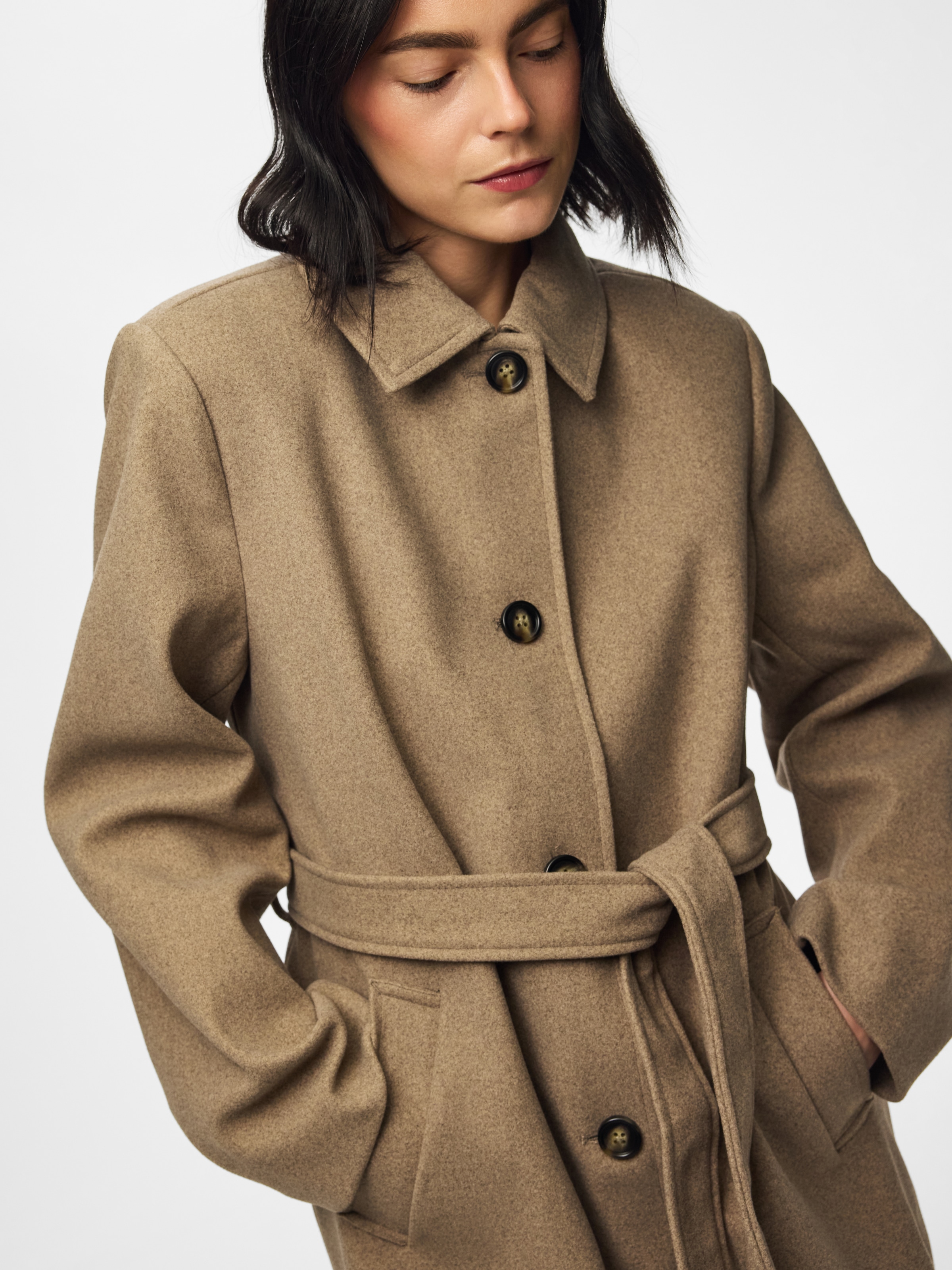 pieces Manteau long »PCAYA LONG COAT NOOS BC« fibre synthétique