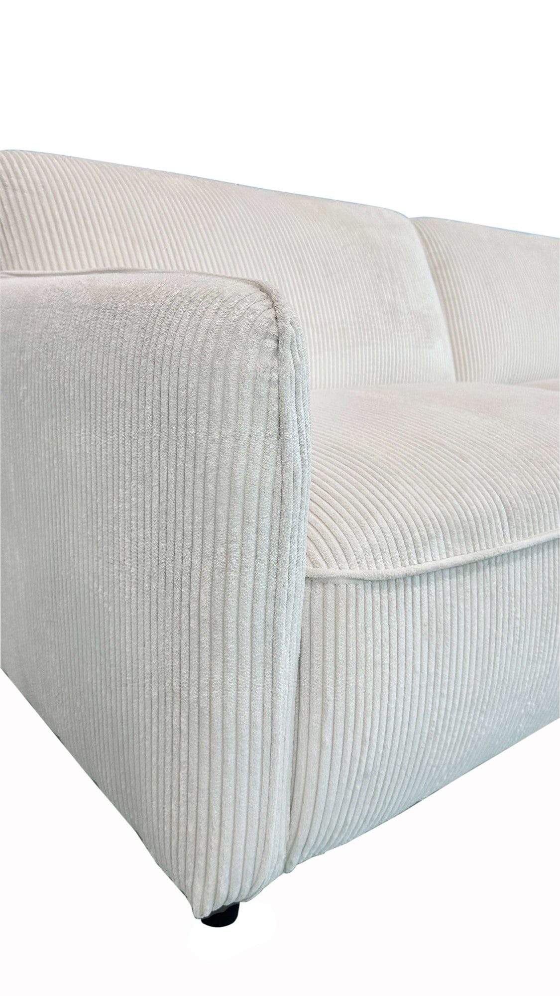 Dorel Home 3-Sitzer »Allie Curved Schlafsofa 209 cm« Bettfunktion (110/190), verstellbare Rückenlehne, Cord u. Velours
