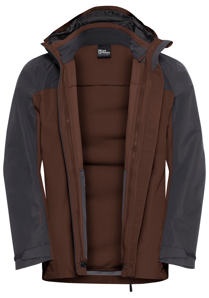 Jack Wolfskin 3-in-1-Funktionsjacke »MOONRISE 3IN1 JKT W«, mit Kapuze, mit wasserabweisenden Reissverschlüssen