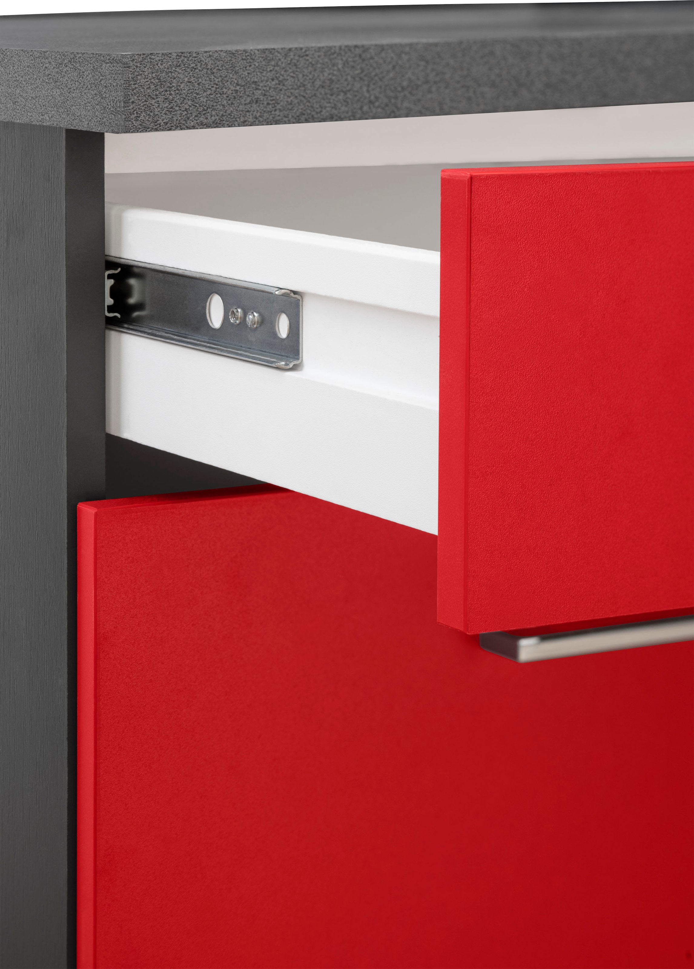 KOCHSTATION Kitchenette »KS-Paris – Küchen mit einzigartigen Fotomotiven auf den Fronten« Largeur 270 cm, au choix avec appareils électriques, avec imprimé motif