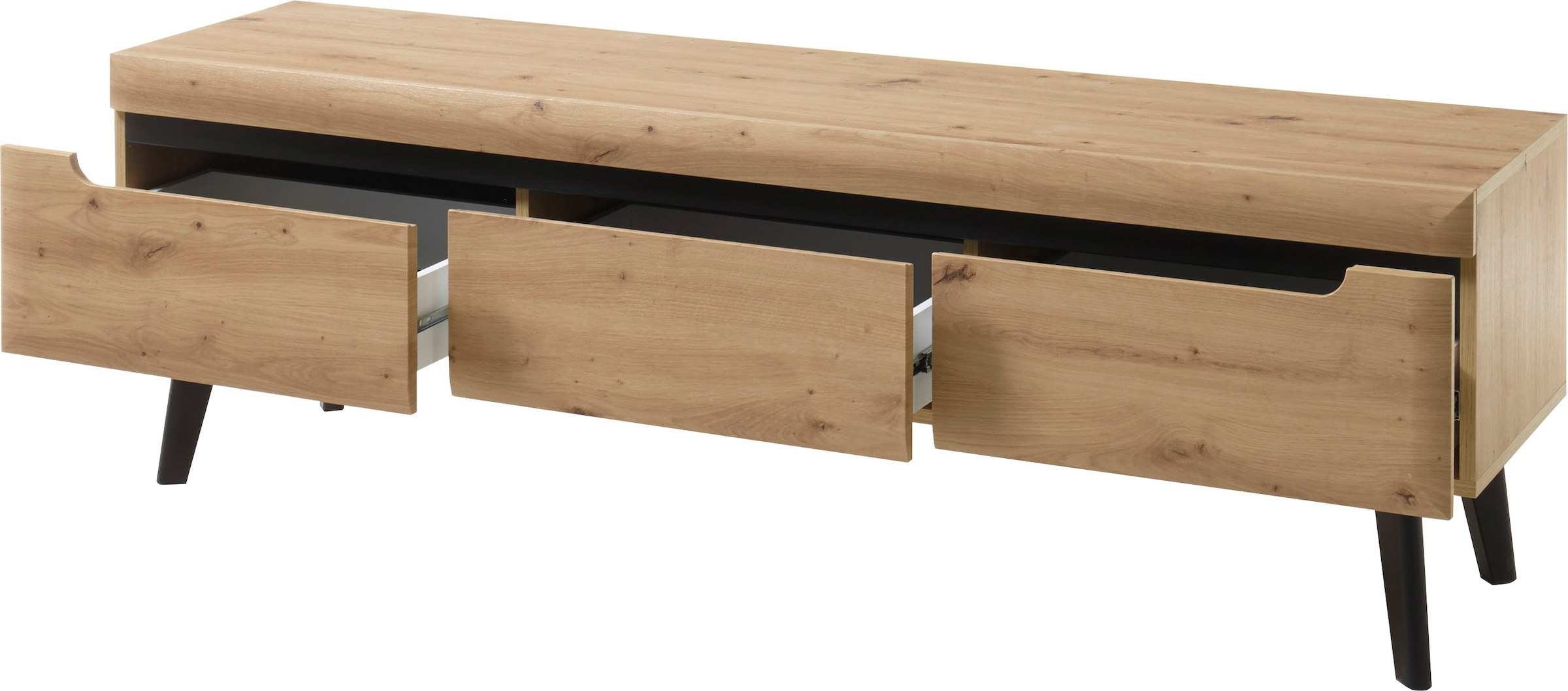 INOSIGN Lowboard »Torge, TV-Unterschrank, TV-Kommode, Fernsehschrank, TV-Board«, (1 St.), abgeschrägte Füsse, drei Farben, Scandi Design, 160 cm breit