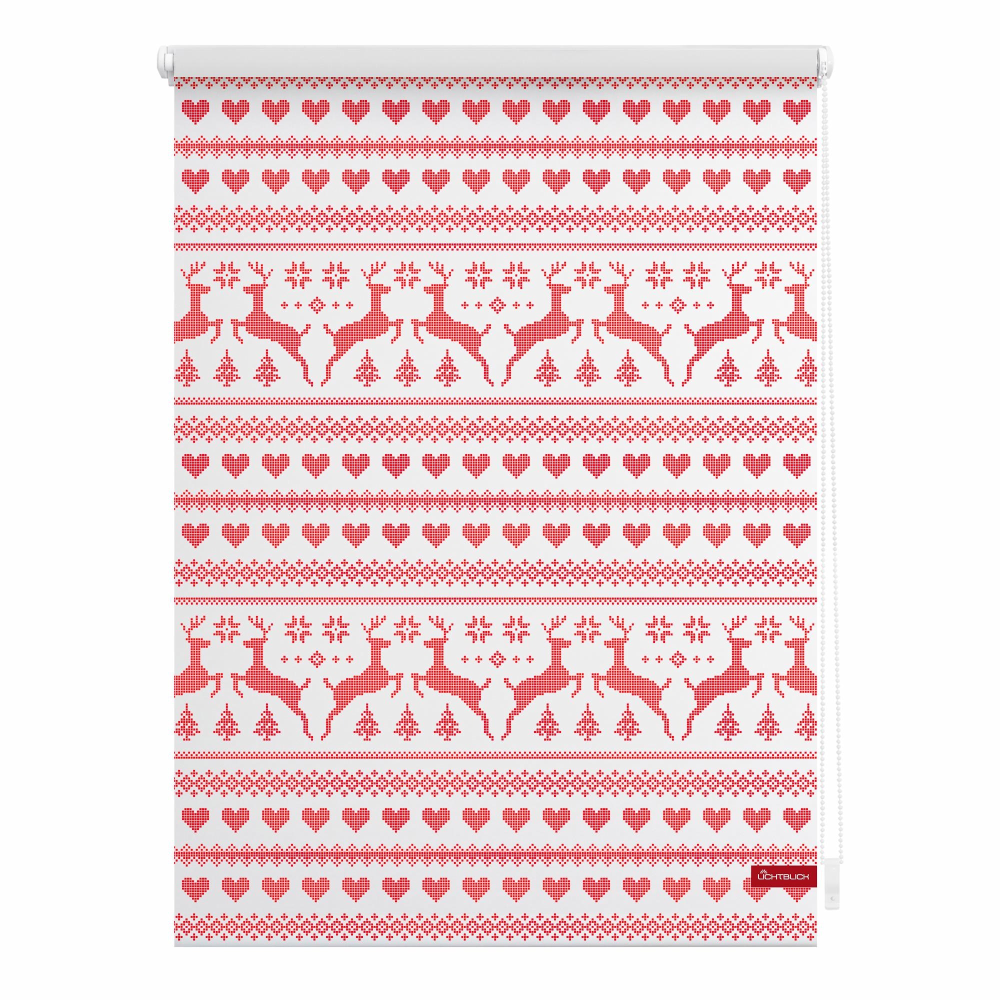 Image of LICHTBLICK ORIGINAL Seitenzugrollo »Klemmfix Motiv Rentiere Muster«, Lichtschutz, ohne Bohren, freihängend, bedruckt bei Ackermann Versand Schweiz