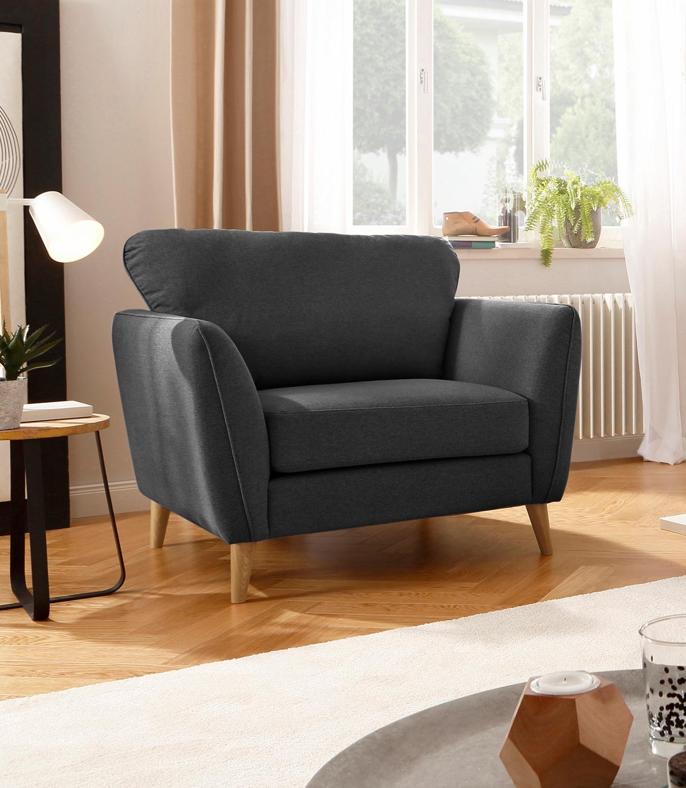 Image of Home affaire Sessel »Marseille«, Mit Massivholzbeinen aus Eiche, In verschieden Bezügen und Farbvarianten bei Ackermann Versand Schweiz