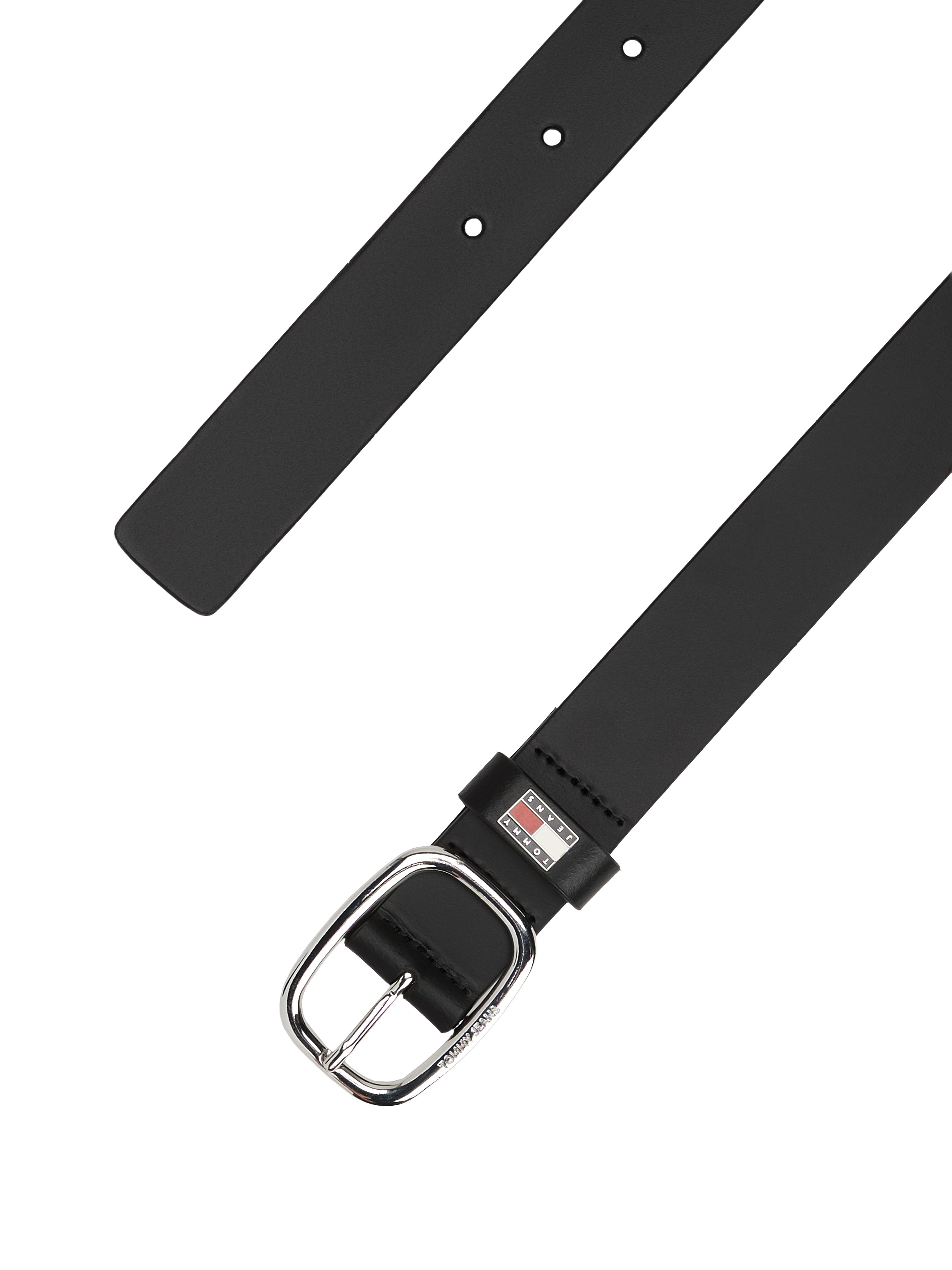 Tommy Jeans Ledergürtel »TJW OVAL 3.0«, Ovale Einfachdornschliesse und Logo am Verschluss