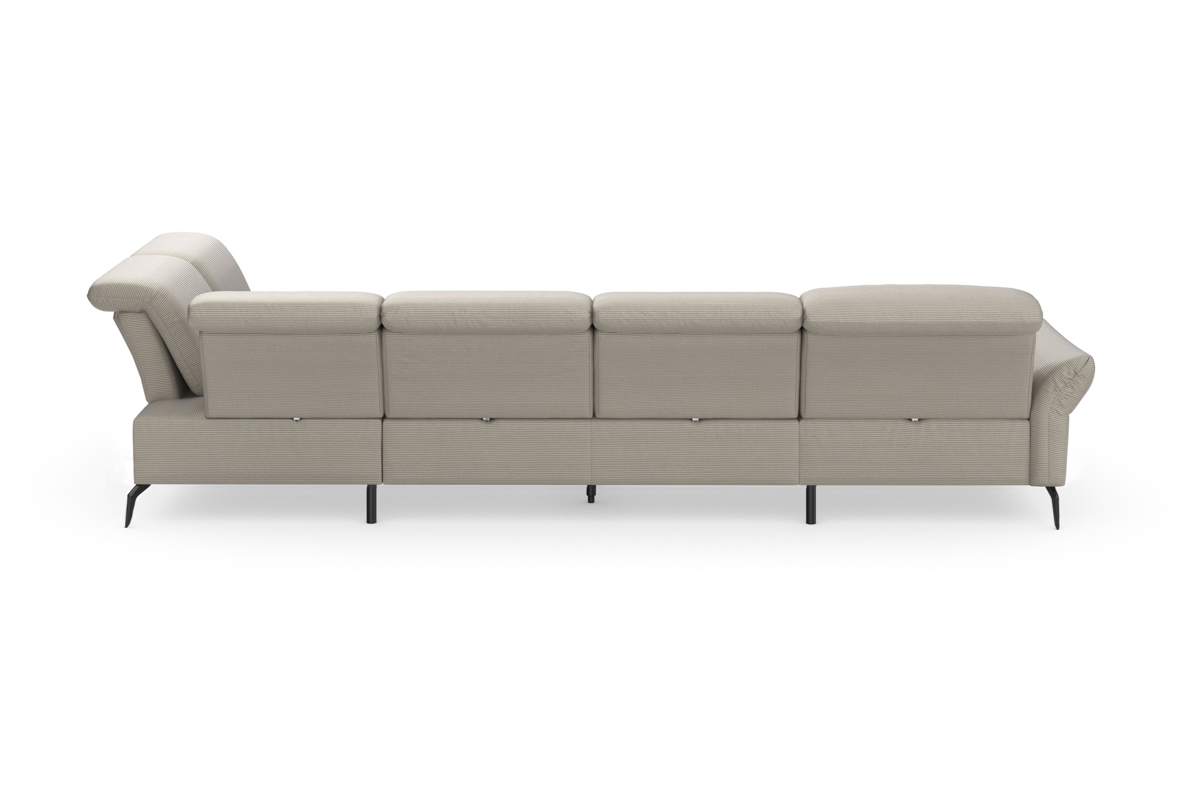 INOSIGN Wohnlandschaft »Coco U-Form«, Sitztiefen-, Arm- und Kopfteilverstellung, Cord-Bezug, Fusshöhe 15 cm